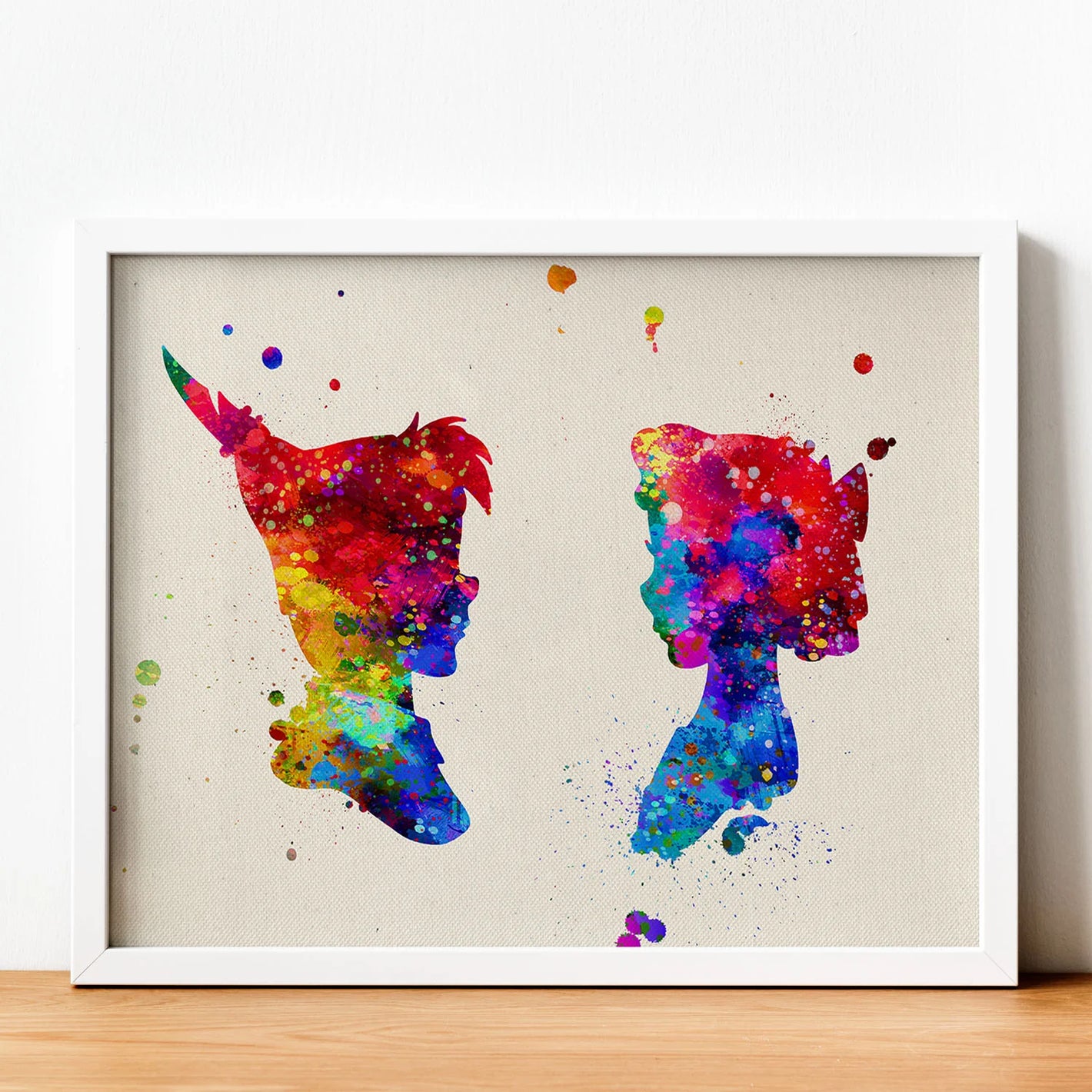 Imagen principal de la colección de Láminas Acuarela cuentos: Una ilustración en acuarela de personajes de cuentos infantiles y juveniles, como Caperucita Roja, el Gato con Botas y el Principito. Los colores son vibrantes y llenos de vida, perfectos para