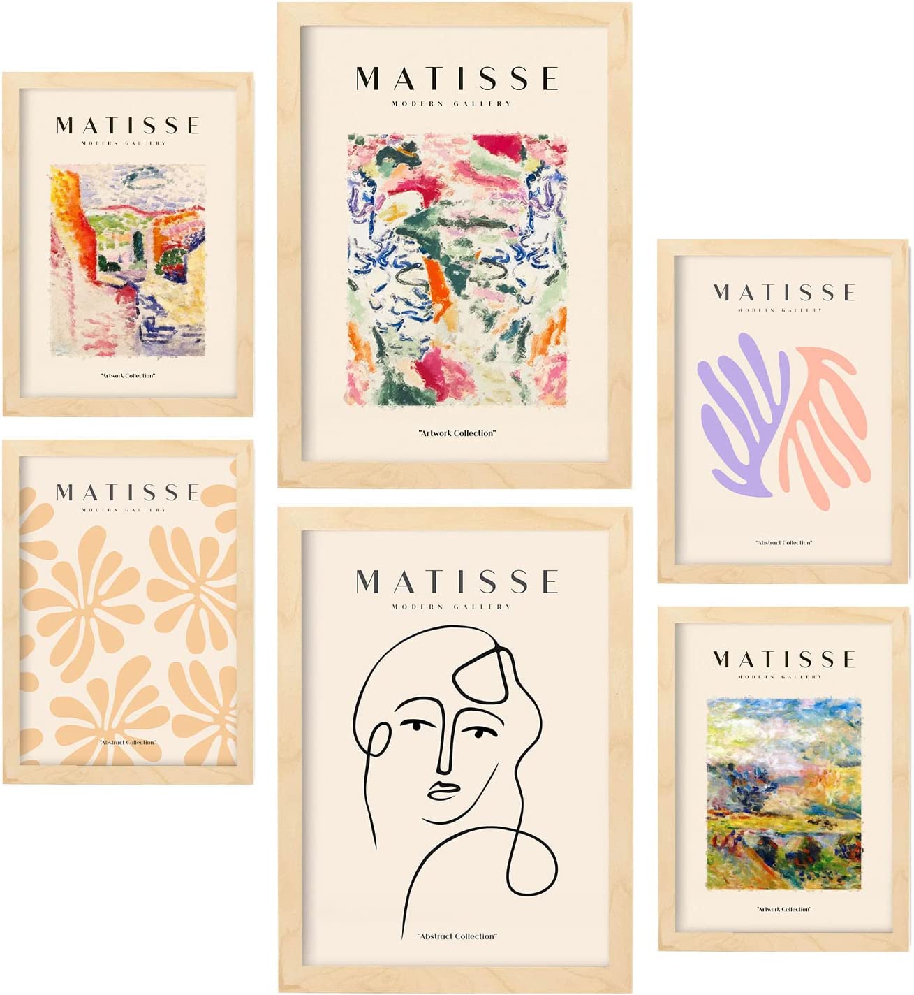 La imagen muestra una variedad de productos de decoración que son los más vendidos en nuestra tienda. En ella podemos ver diferentes estilos que se adaptan a todo tipo de estancias. Si estás buscando láminas, cuadros o posters para llenar las paredes de