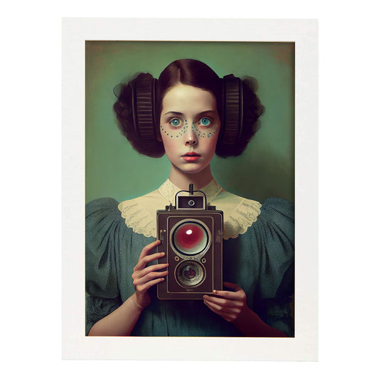 Nacnic hay infinitas posibilidades Vintage Weird 83. estampados de arte estético de pared para el diseño de dormitorio o sala de estar.-Artwork-Nacnic-A4-Marco Blanco-Nacnic Estudio SL