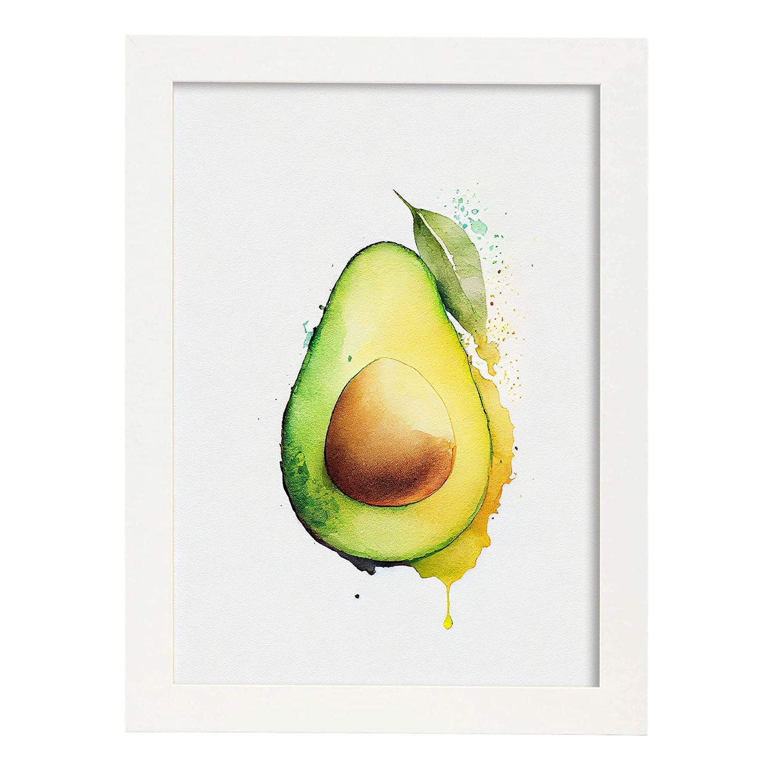 Nacnic minimalist Avocado_2. Aesthetic Wall Art Prints for Bedroom or Living Room Design.-Artwork-Nacnic-A4-Marco Blanco-Nacnic Estudio SL