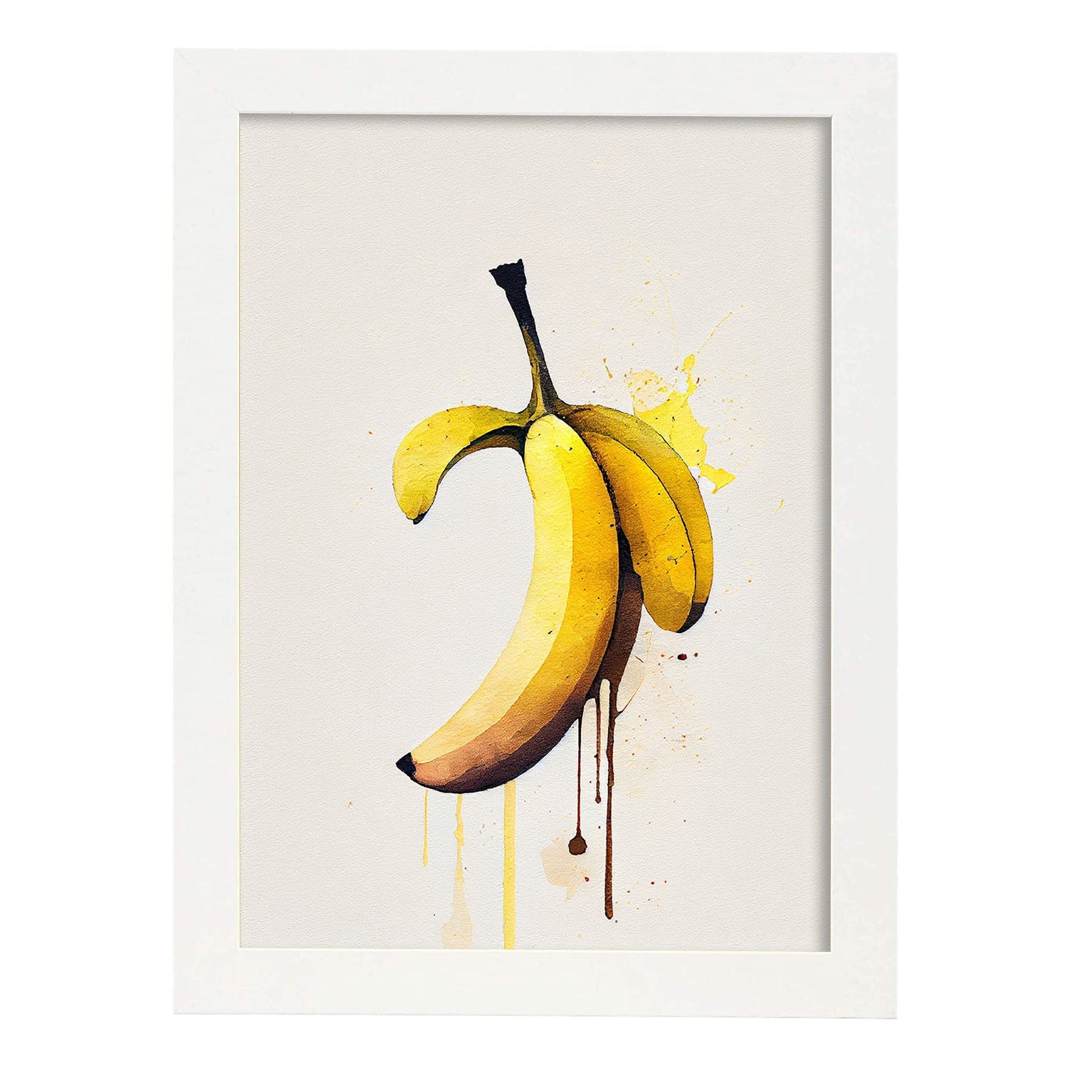 Nacnic minimalist Banana. Aesthetic Wall Art Prints for Bedroom or Living Room Design.-Artwork-Nacnic-A4-Marco Blanco-Nacnic Estudio SL
