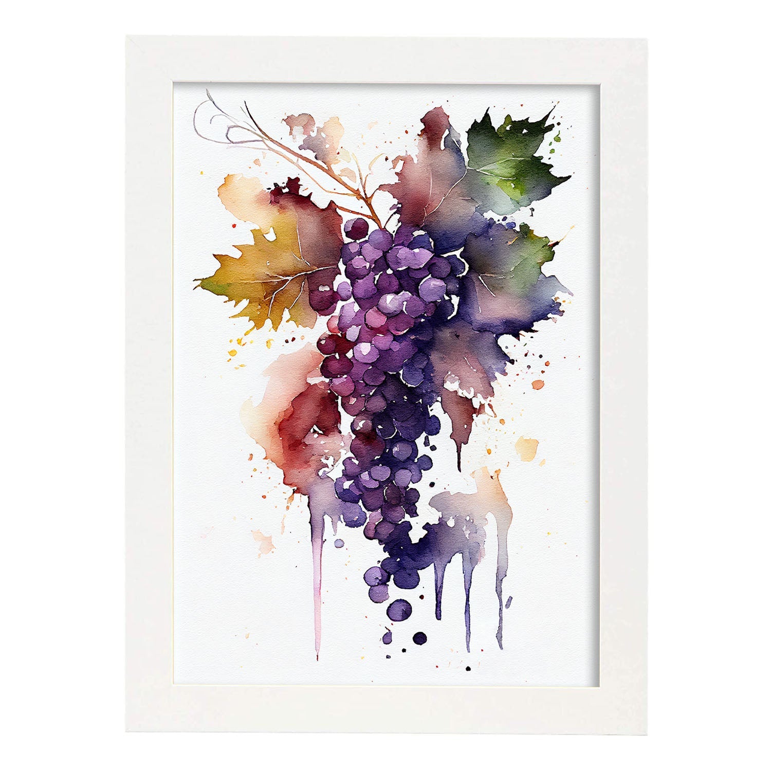 Nacnic minimalist Grapes_1. Aesthetic Wall Art Prints for Bedroom or Living Room Design.-Artwork-Nacnic-A4-Marco Blanco-Nacnic Estudio SL