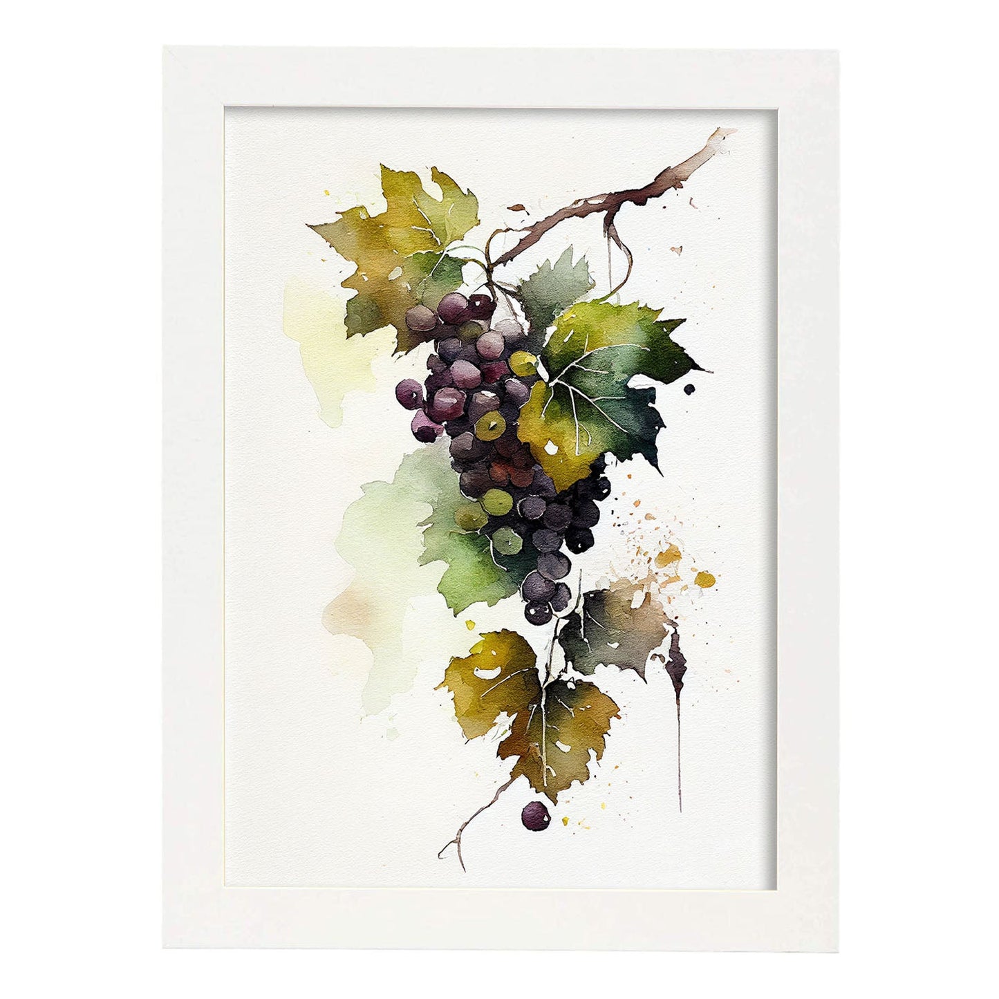 Nacnic minimalist Grapes_2. Aesthetic Wall Art Prints for Bedroom or Living Room Design.-Artwork-Nacnic-A4-Marco Blanco-Nacnic Estudio SL