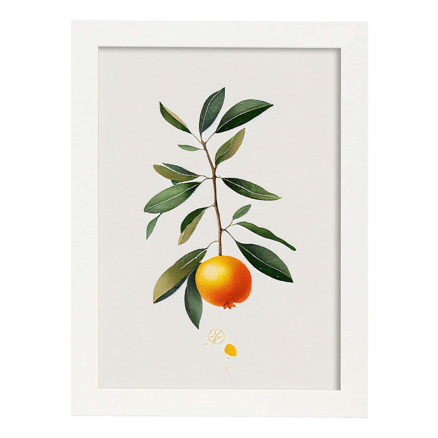 Nacnic minimalist Kumquat_1. Aesthetic Wall Art Prints for Bedroom or Living Room Design.-Artwork-Nacnic-A4-Marco Blanco-Nacnic Estudio SL