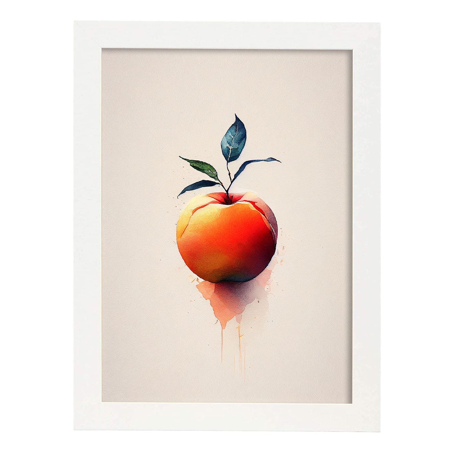 Nacnic minimalist Nectarine. Aesthetic Wall Art Prints for Bedroom or Living Room Design.-Artwork-Nacnic-A4-Marco Blanco-Nacnic Estudio SL
