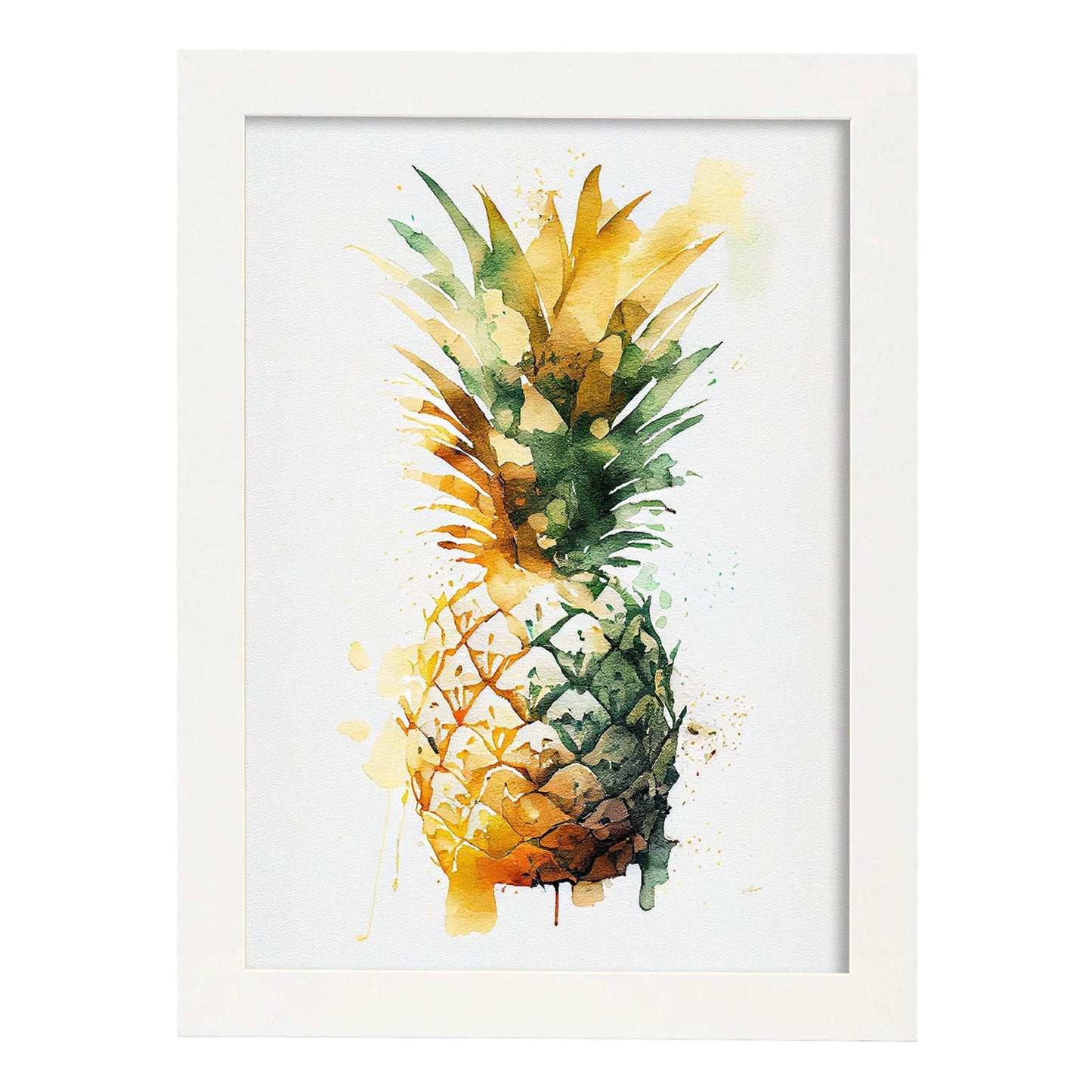 Nacnic minimalist Pineapple_2. Aesthetic Wall Art Prints for Bedroom or Living Room Design.-Artwork-Nacnic-A4-Marco Blanco-Nacnic Estudio SL