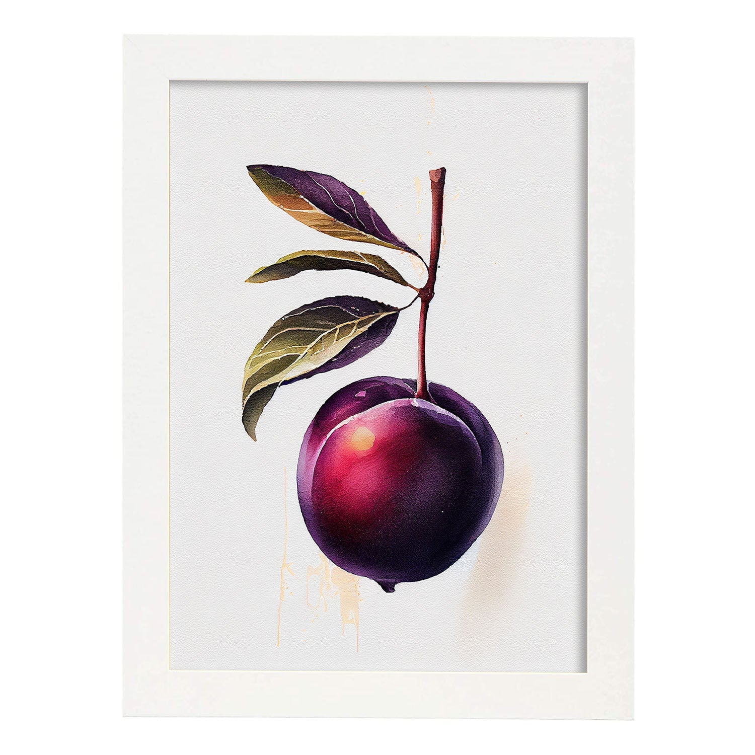 Nacnic minimalist Plum_1. Aesthetic Wall Art Prints for Bedroom or Living Room Design.-Artwork-Nacnic-A4-Marco Blanco-Nacnic Estudio SL