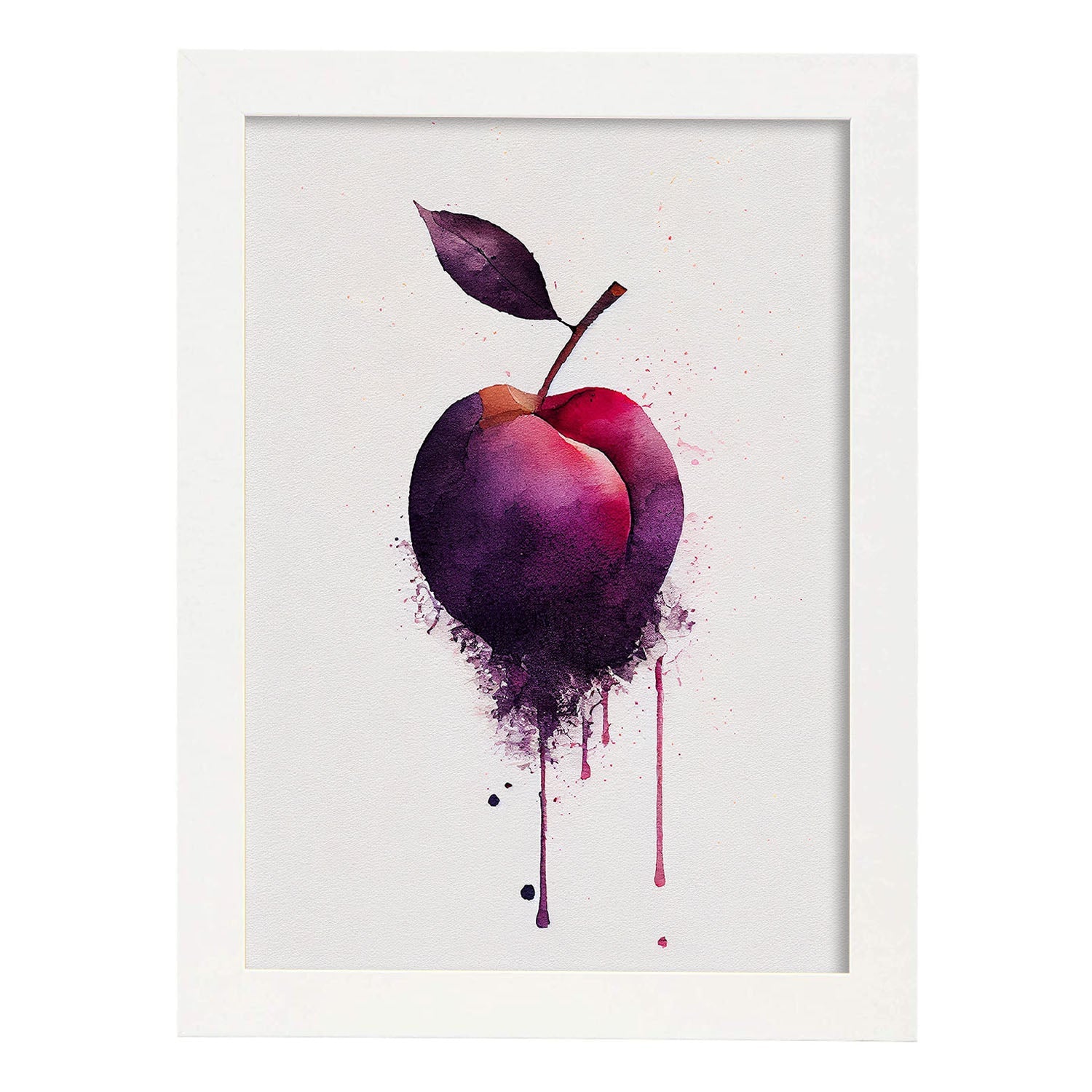 Nacnic minimalist Plum_2. Aesthetic Wall Art Prints for Bedroom or Living Room Design.-Artwork-Nacnic-A4-Marco Blanco-Nacnic Estudio SL