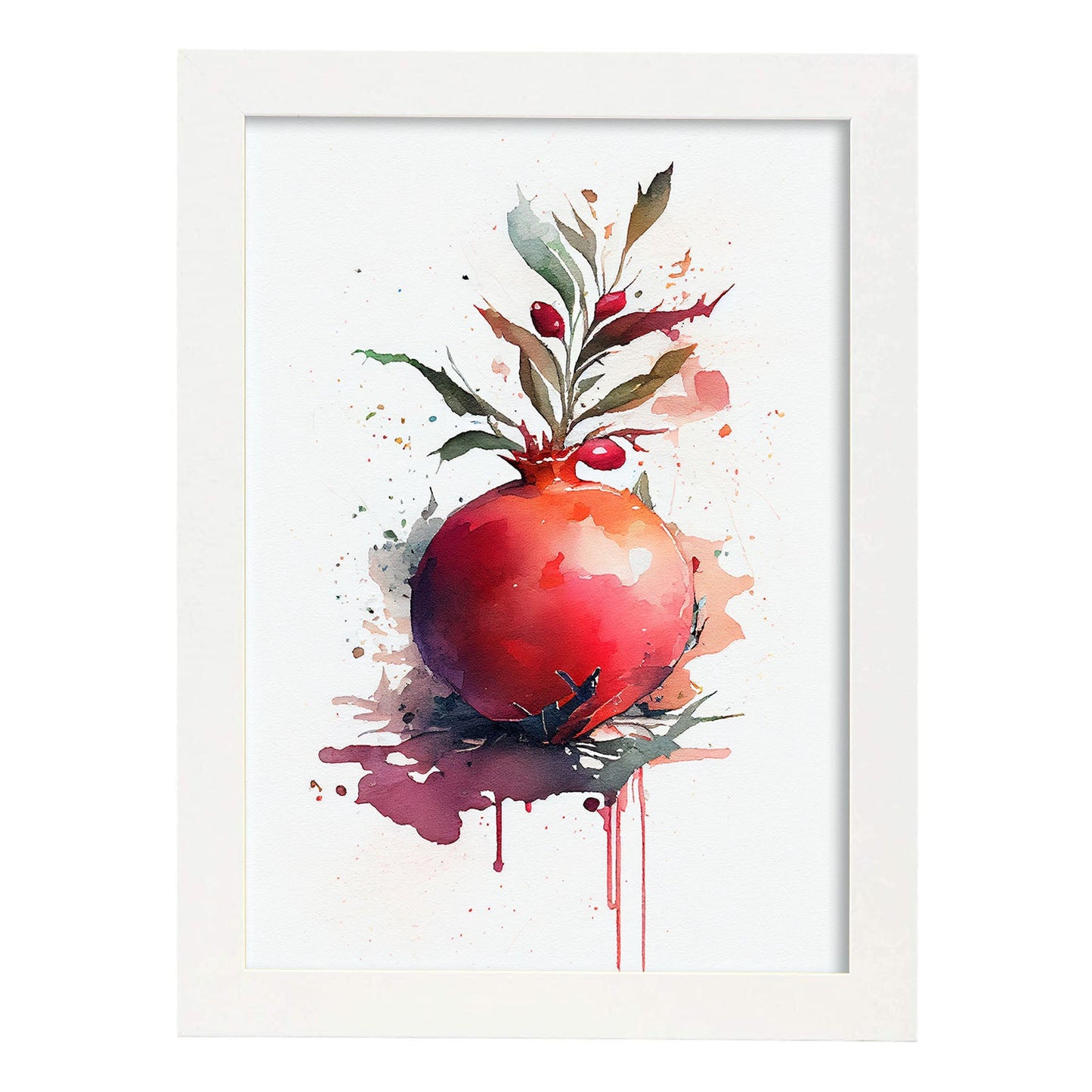 Nacnic minimalist Pomegranate_1. Aesthetic Wall Art Prints for Bedroom or Living Room Design.-Artwork-Nacnic-A4-Marco Blanco-Nacnic Estudio SL