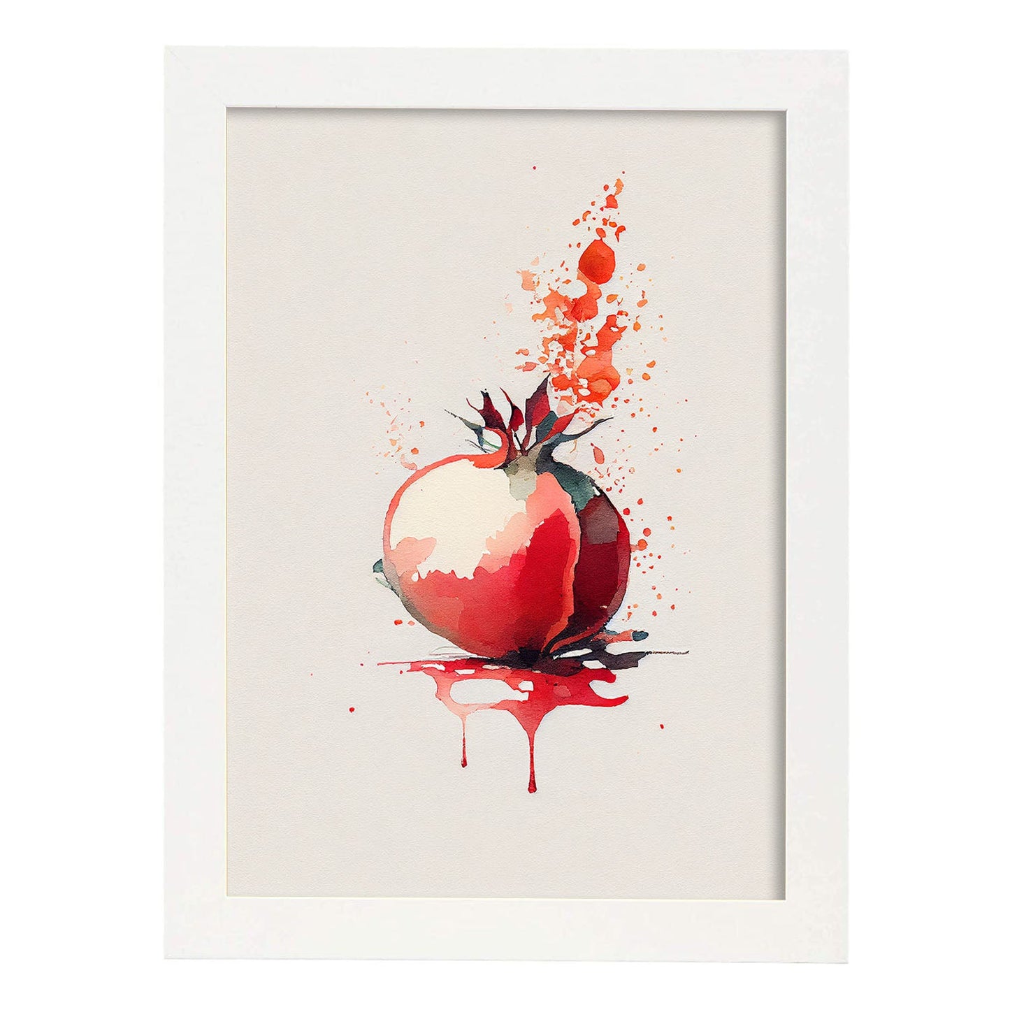 Nacnic minimalist Pomegranate_2. Aesthetic Wall Art Prints for Bedroom or Living Room Design.-Artwork-Nacnic-A4-Marco Blanco-Nacnic Estudio SL