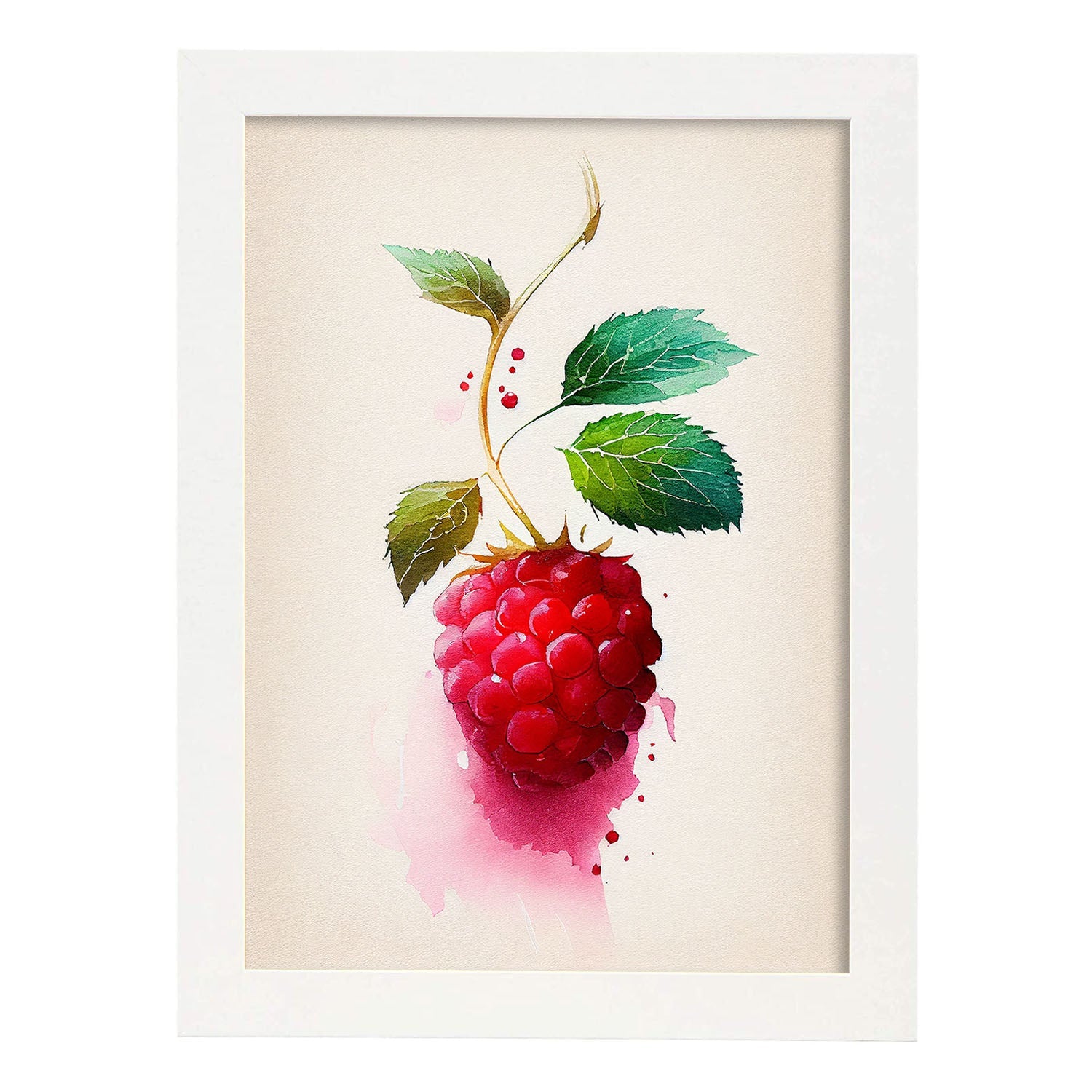 Nacnic minimalist Rasberry_1. Aesthetic Wall Art Prints for Bedroom or Living Room Design.-Artwork-Nacnic-A4-Marco Blanco-Nacnic Estudio SL