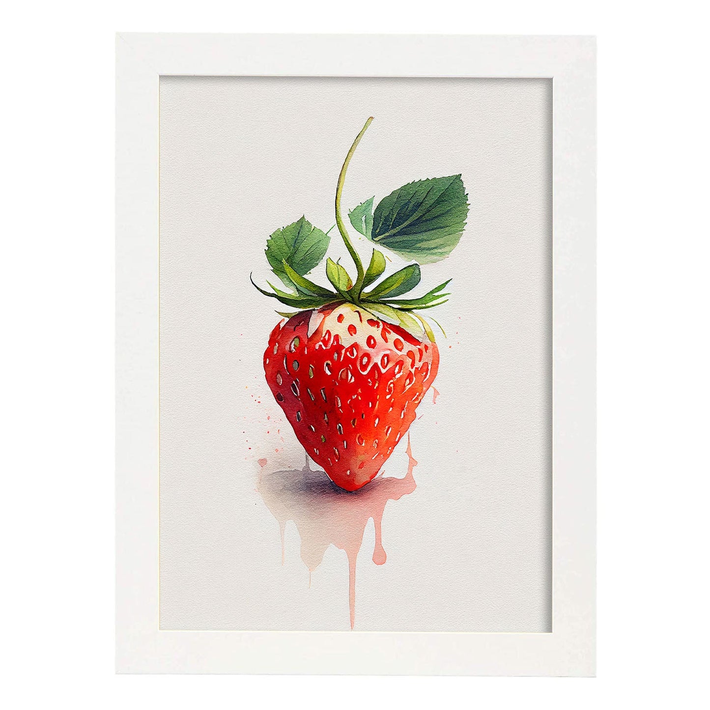 Nacnic minimalist Strawberry_1. Aesthetic Wall Art Prints for Bedroom or Living Room Design.-Artwork-Nacnic-A4-Marco Blanco-Nacnic Estudio SL