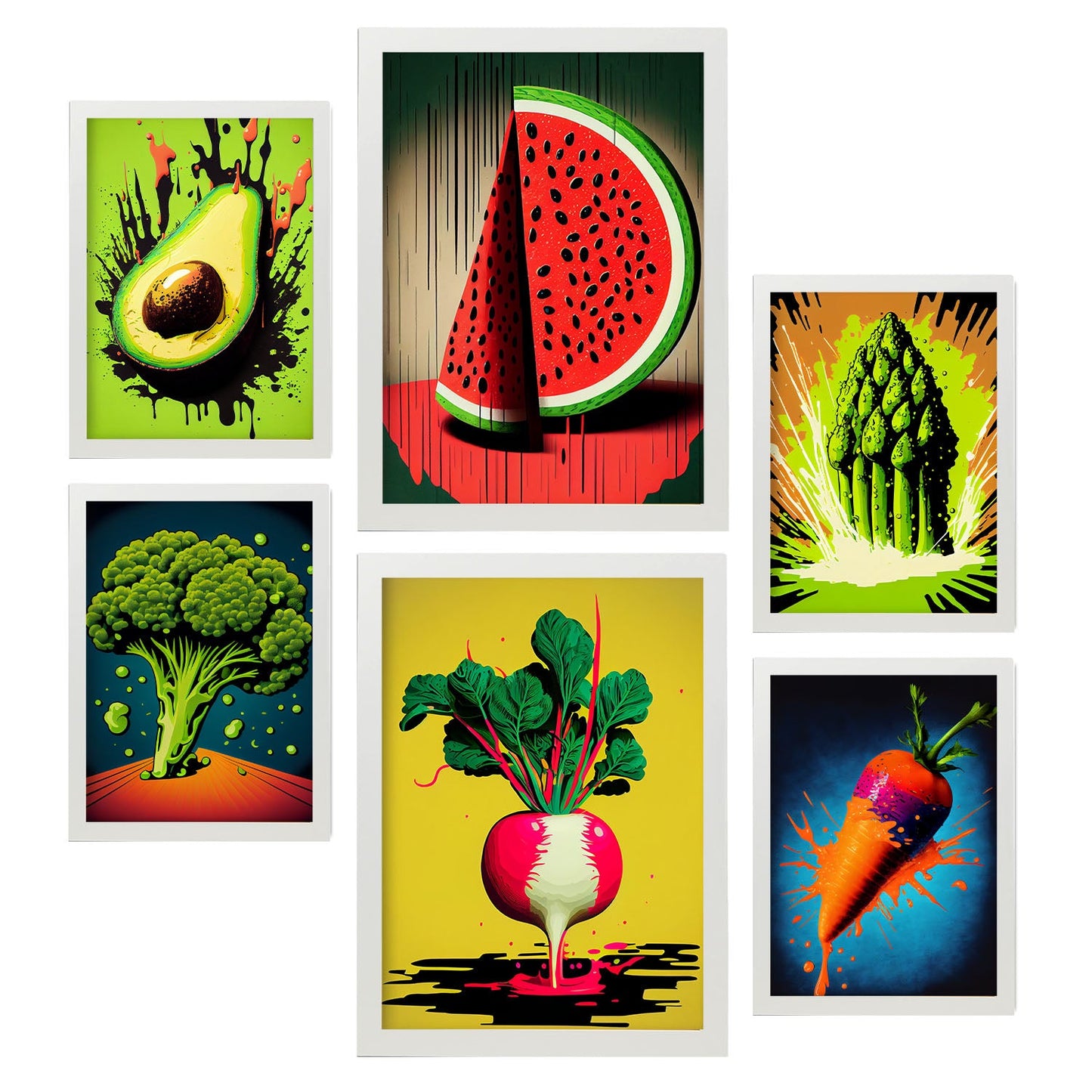 Nacnic Laminas de Vegetales Pop Art Set_1