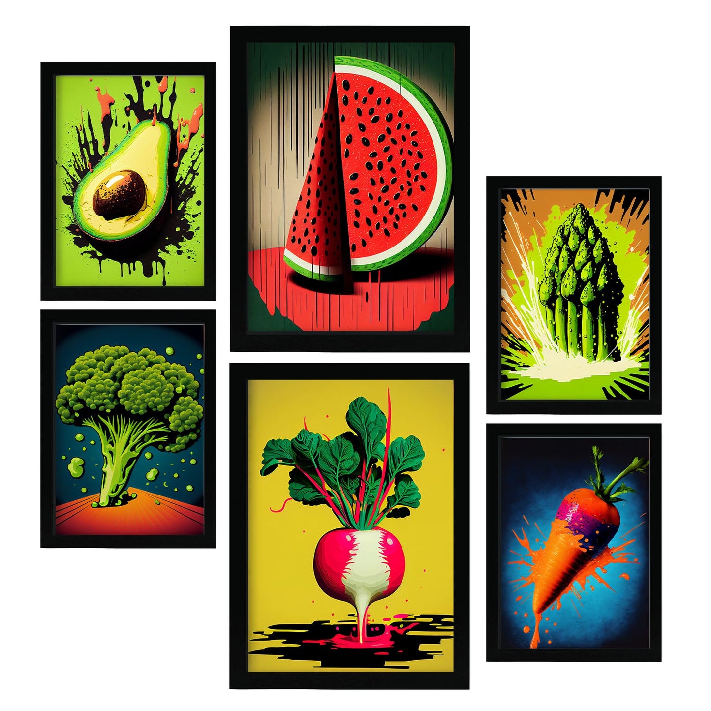 Nacnic Laminas de Vegetales Pop Art Set_1