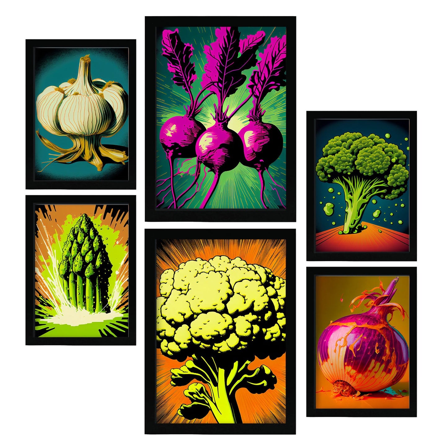Nacnic Láminas Pop Art de Verduras Set_3