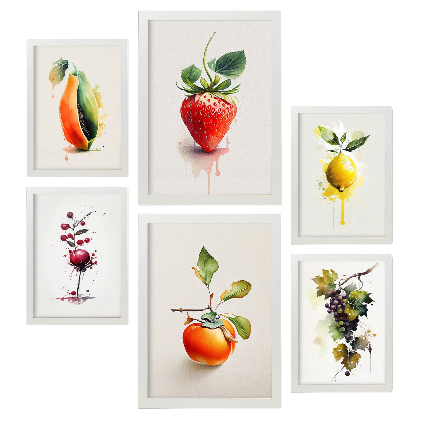 Nacnic Láminas de Frutas Acuarela Set_04