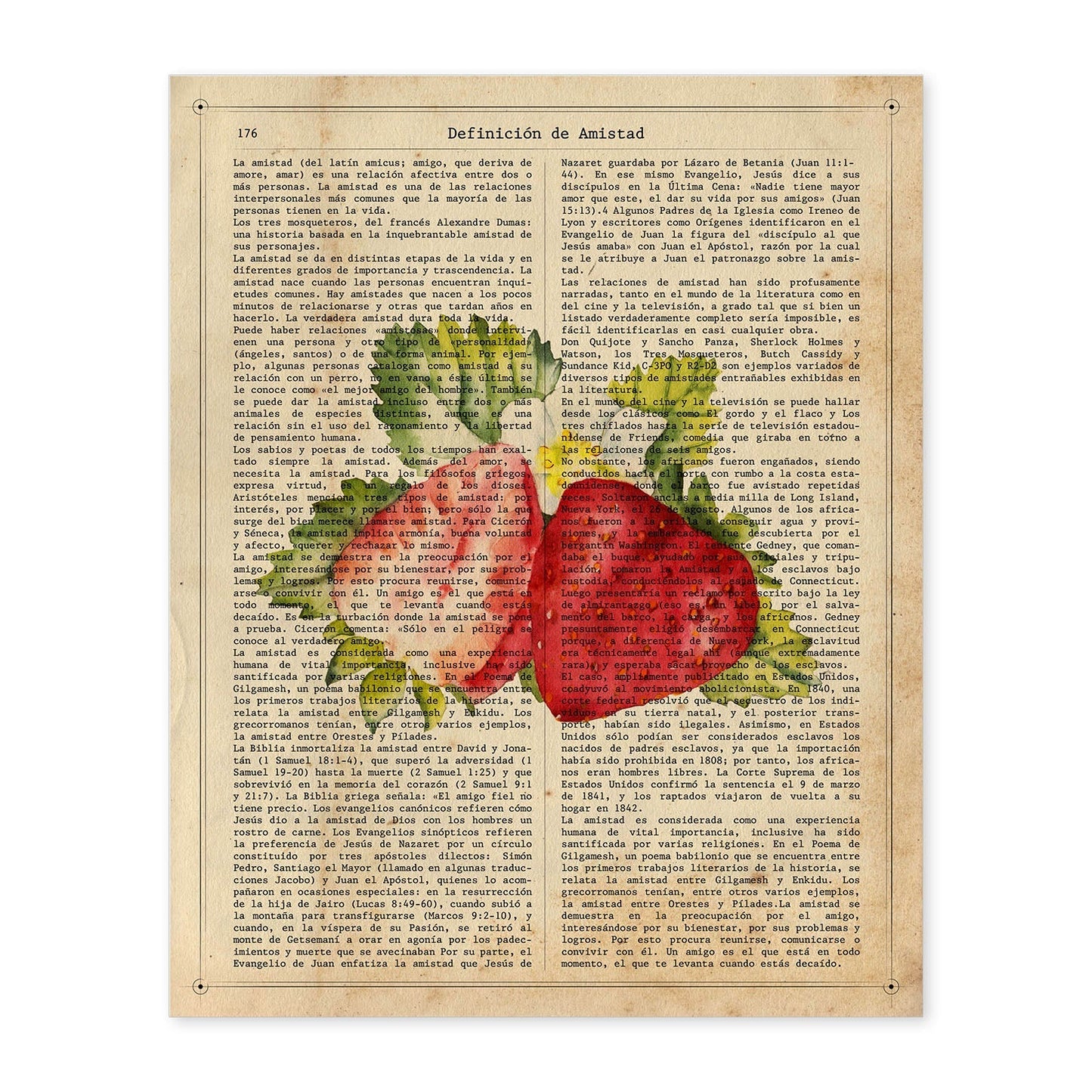 Posters de frutas con texto. Lámina Fresa Abierta con imágenes de alimentación saludable con definiciones.-Artwork-Nacnic-A4-Sin marco-Nacnic Estudio SL