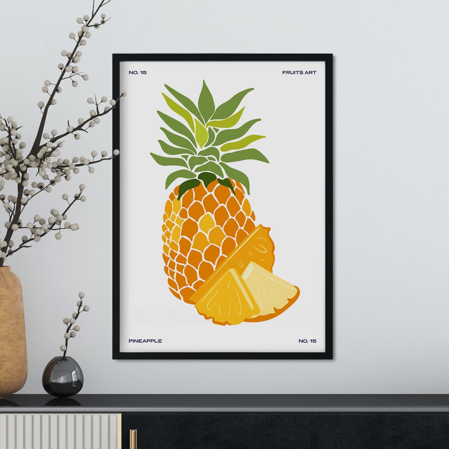 Pineapple with sliced-Artwork-Nacnic-Nacnic Estudio SL