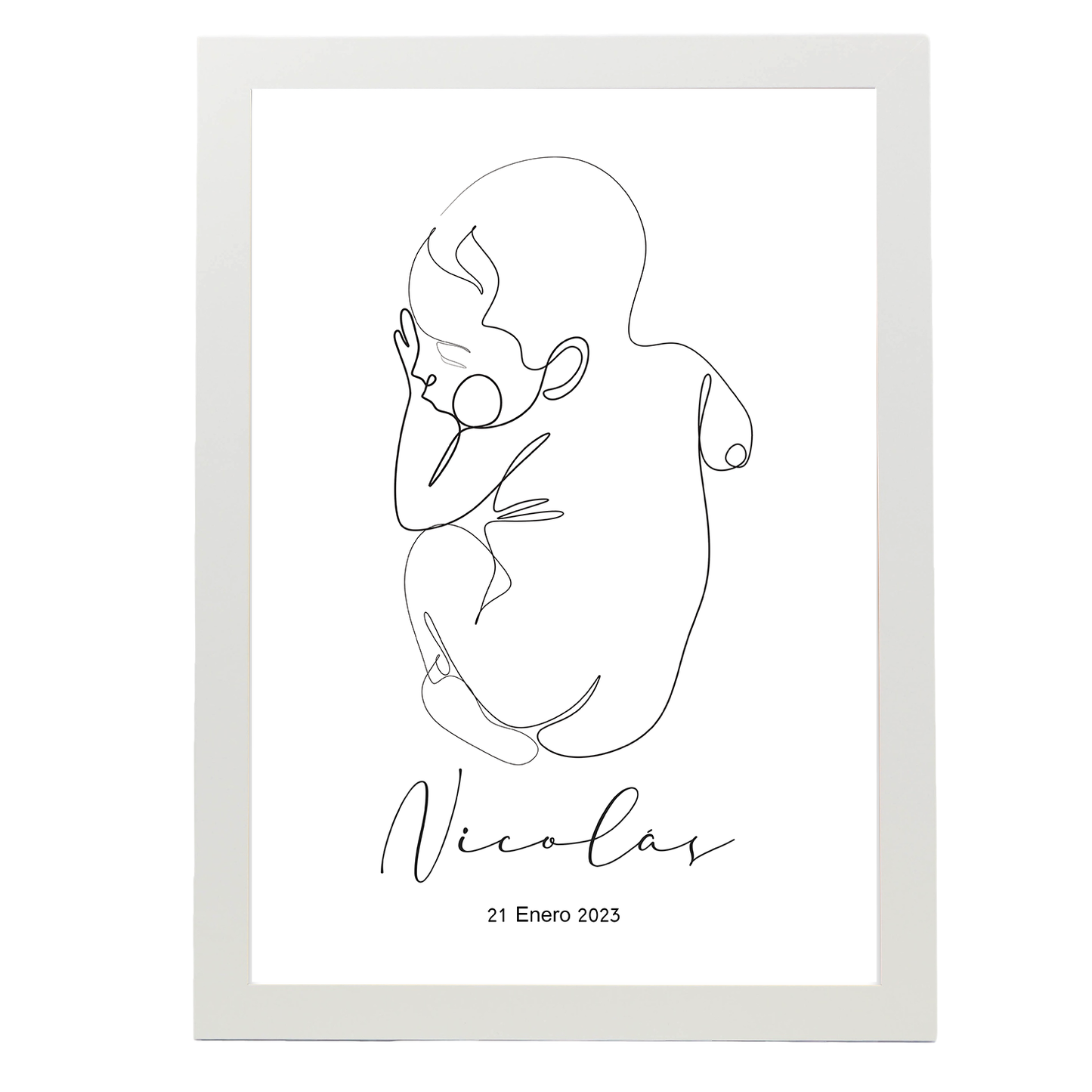 Lámina Personalizada Bebe Con Su Fecha De Nacicimiento Regalo De Diseño Para Momentos Unicos. Ideal Para Eventos. Cumpleaños, Aniversarios, Nacimientos