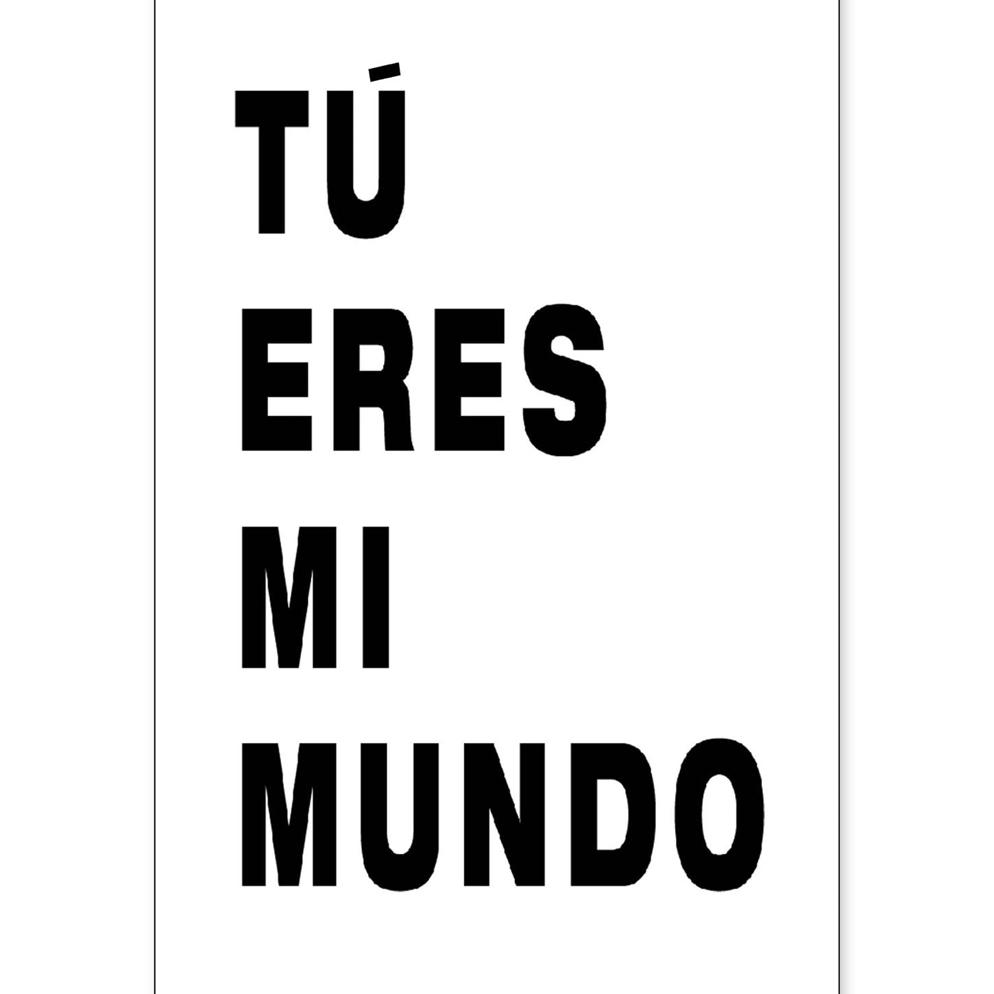 Poster con mensaje feliz. Lámina Tú eres mi mundo.-Artwork-Nacnic-A4-Sin marco-Nacnic Estudio SL