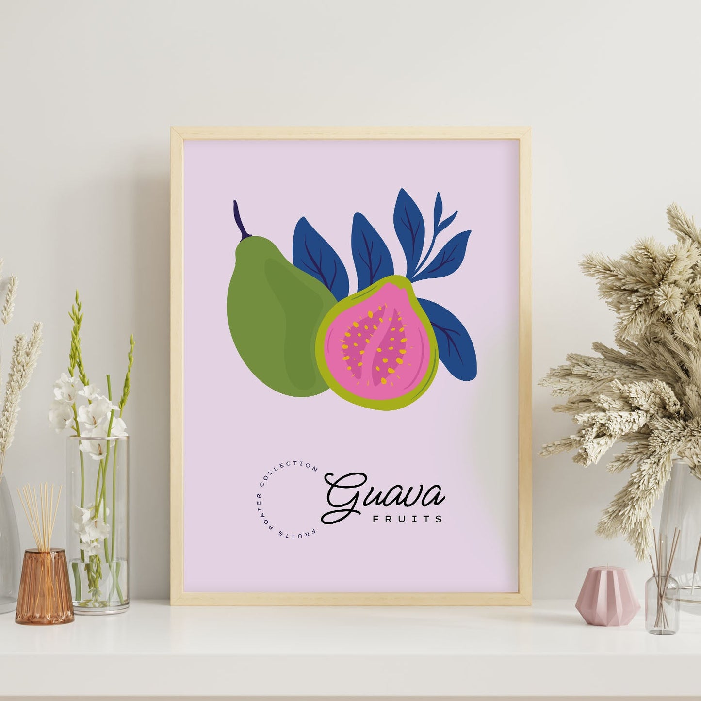 Guava Fruit and Leaves-Artwork-Nacnic-Nacnic Estudio SL