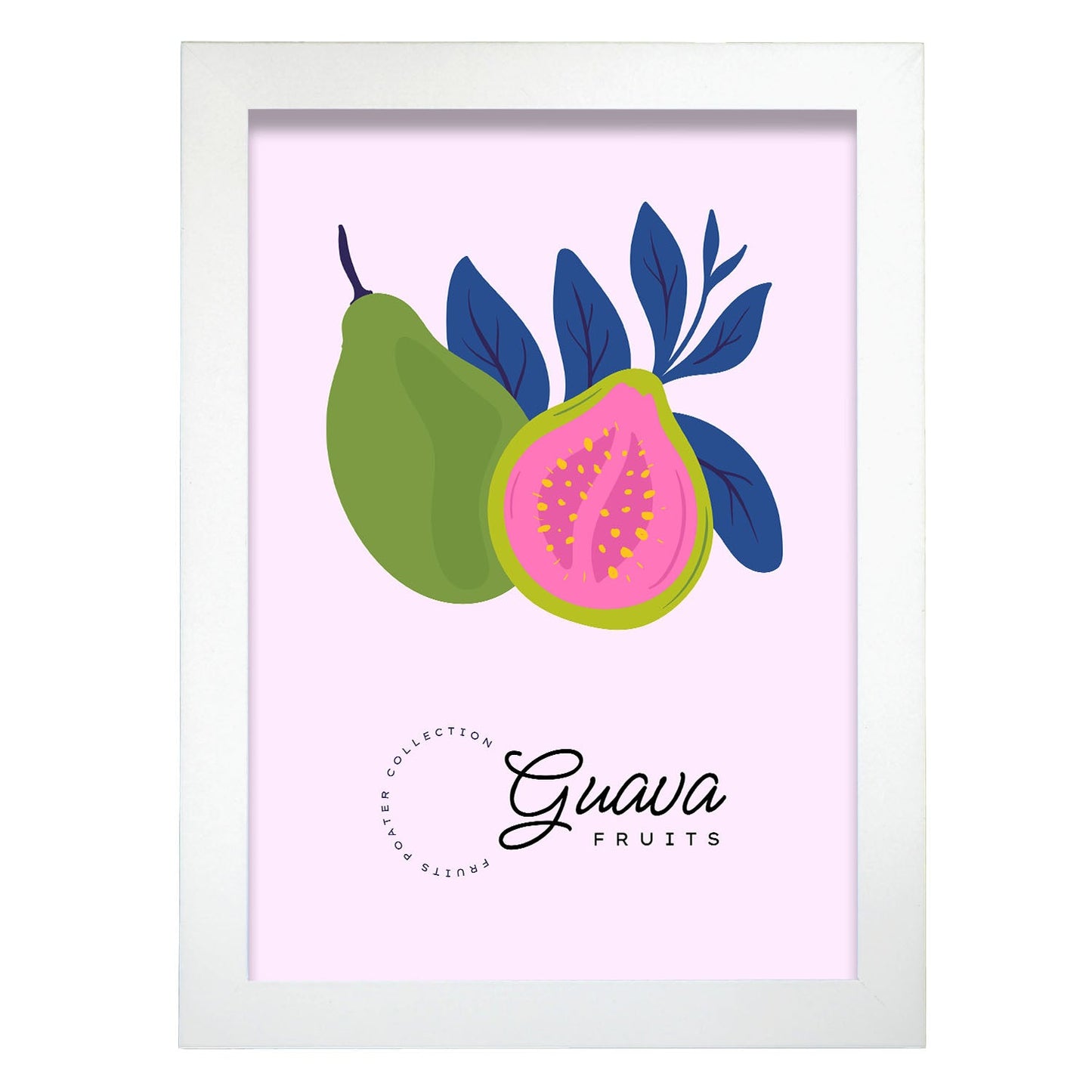 Guava Fruit and Leaves-Artwork-Nacnic-A4-Marco Blanco-Nacnic Estudio SL