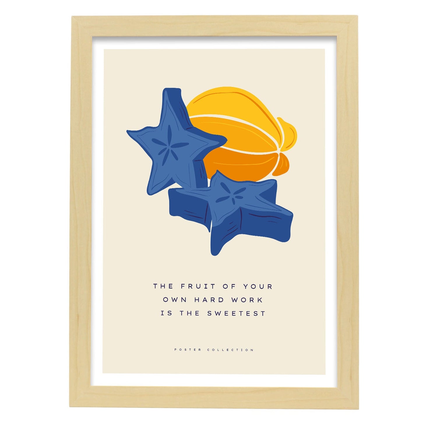 Star Fruit Quote-Artwork-Nacnic-A3-Marco Madera clara-Nacnic Estudio SL