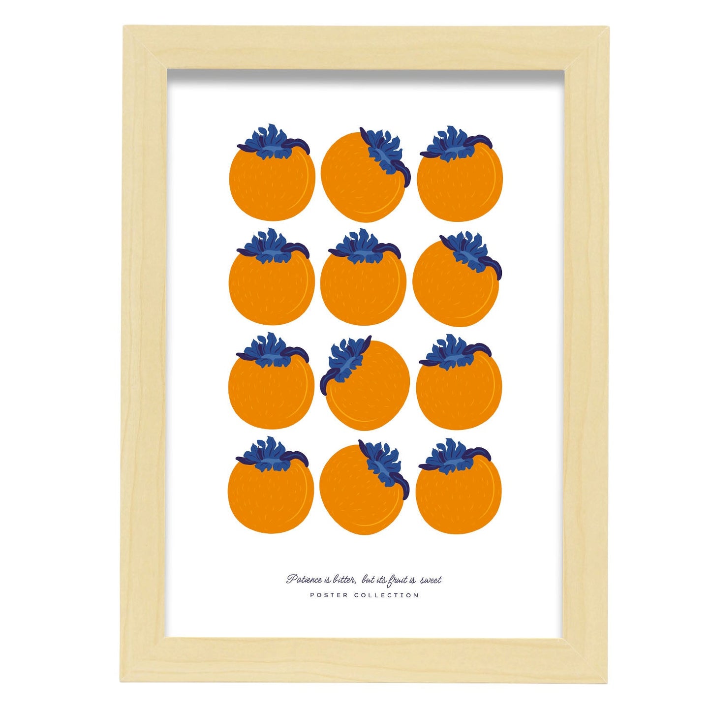 Persimmons 3x4-Artwork-Nacnic-A4-Marco Madera clara-Nacnic Estudio SL