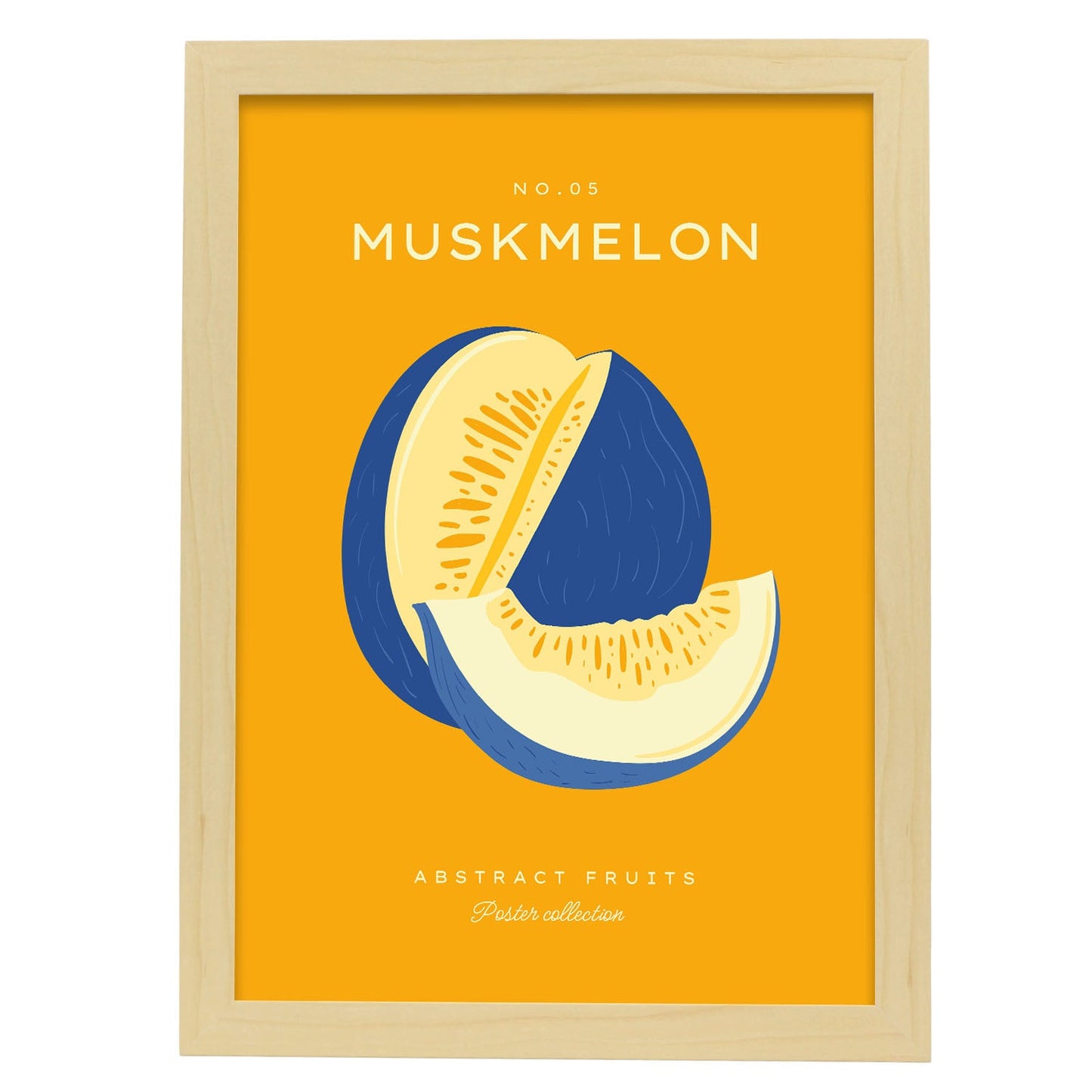 Muskmelon-Artwork-Nacnic-A3-Marco Madera clara-Nacnic Estudio SL