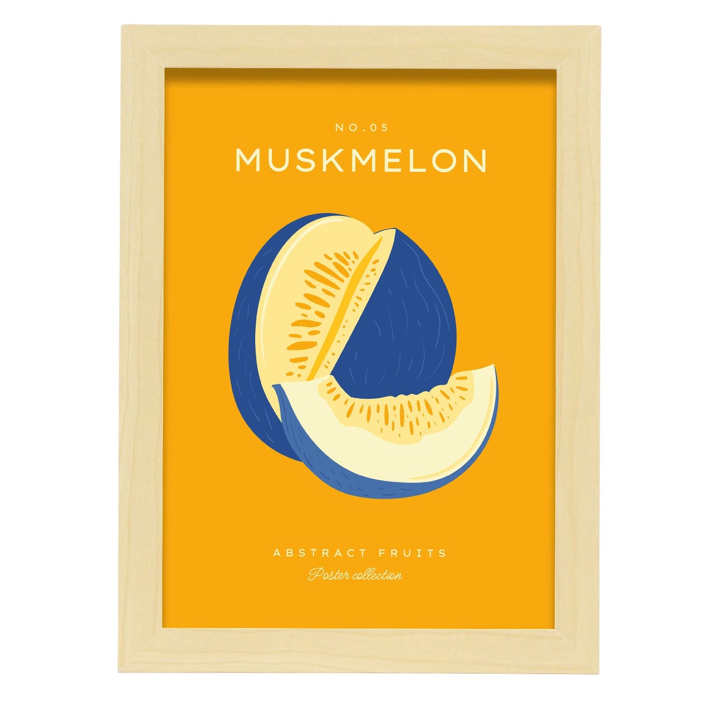 Muskmelon-Artwork-Nacnic-A4-Marco Madera clara-Nacnic Estudio SL
