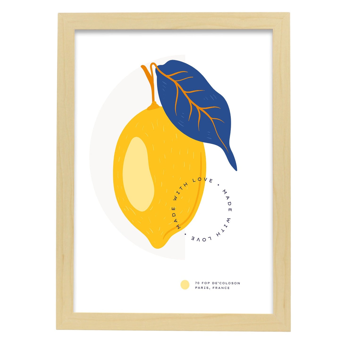 Lemon-Artwork-Nacnic-A3-Marco Madera clara-Nacnic Estudio SL