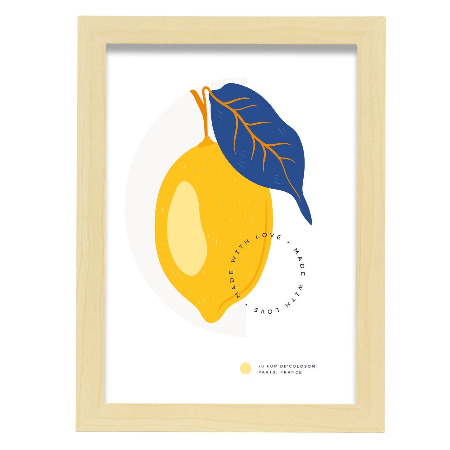 Lemon-Artwork-Nacnic-A4-Marco Madera clara-Nacnic Estudio SL
