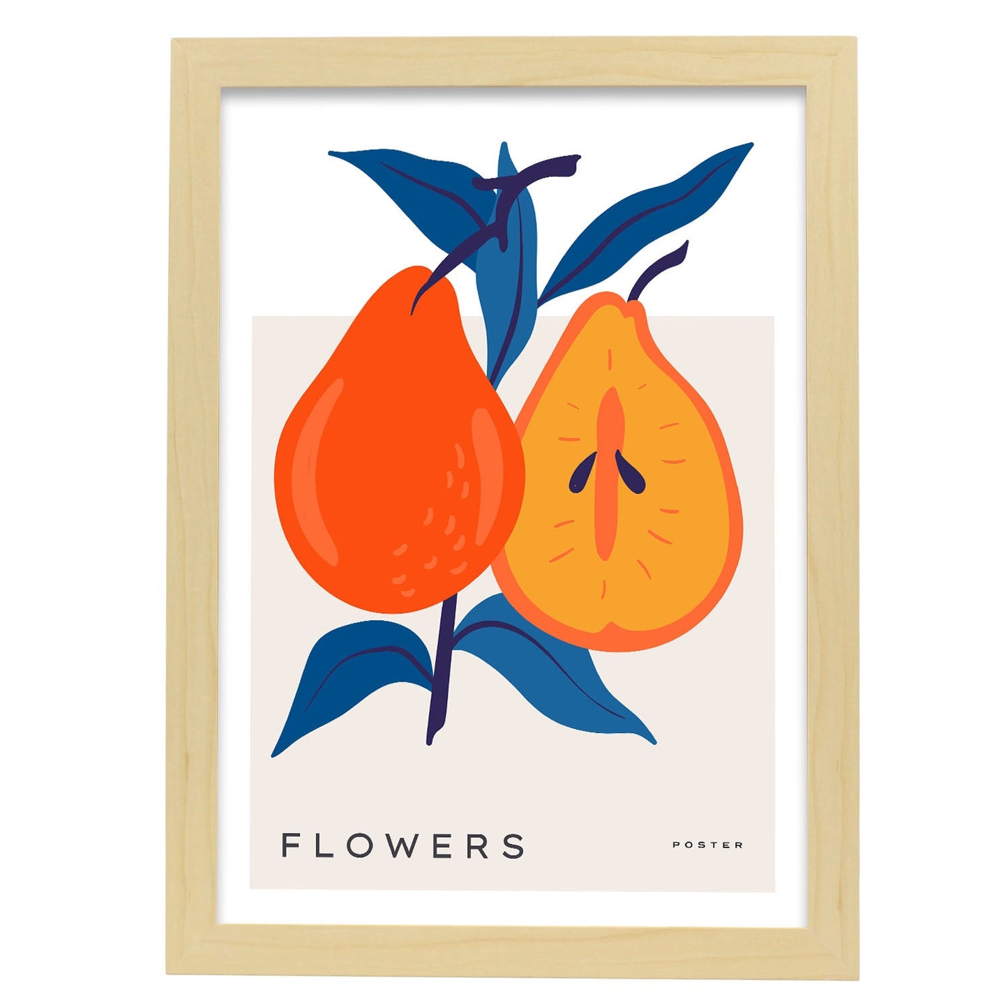 Pears-Artwork-Nacnic-A3-Marco Madera clara-Nacnic Estudio SL
