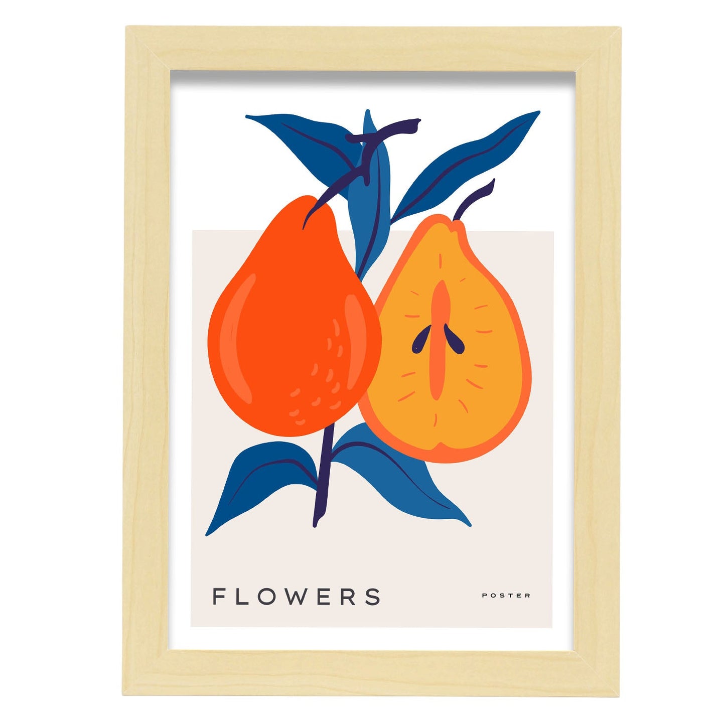 Pears-Artwork-Nacnic-A4-Marco Madera clara-Nacnic Estudio SL