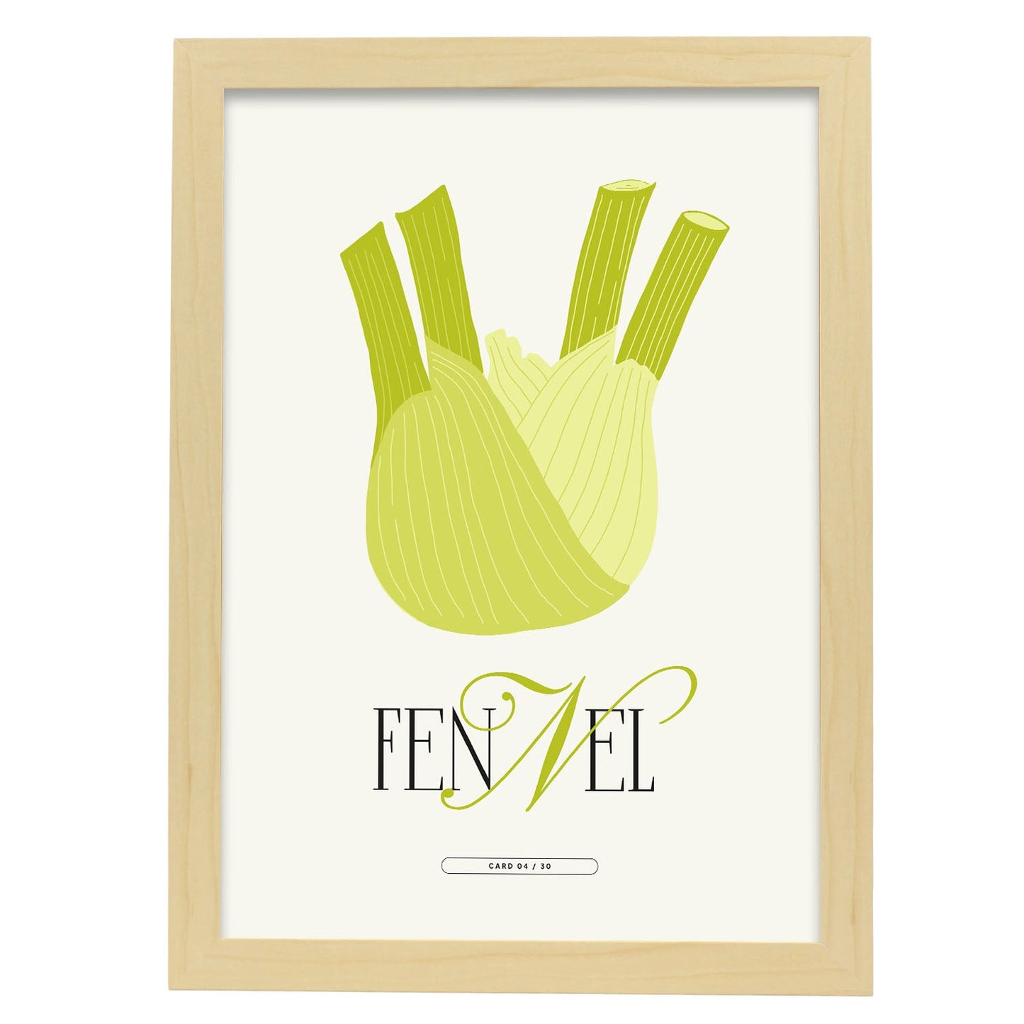 Fennel-Artwork-Nacnic-A3-Marco Madera clara-Nacnic Estudio SL