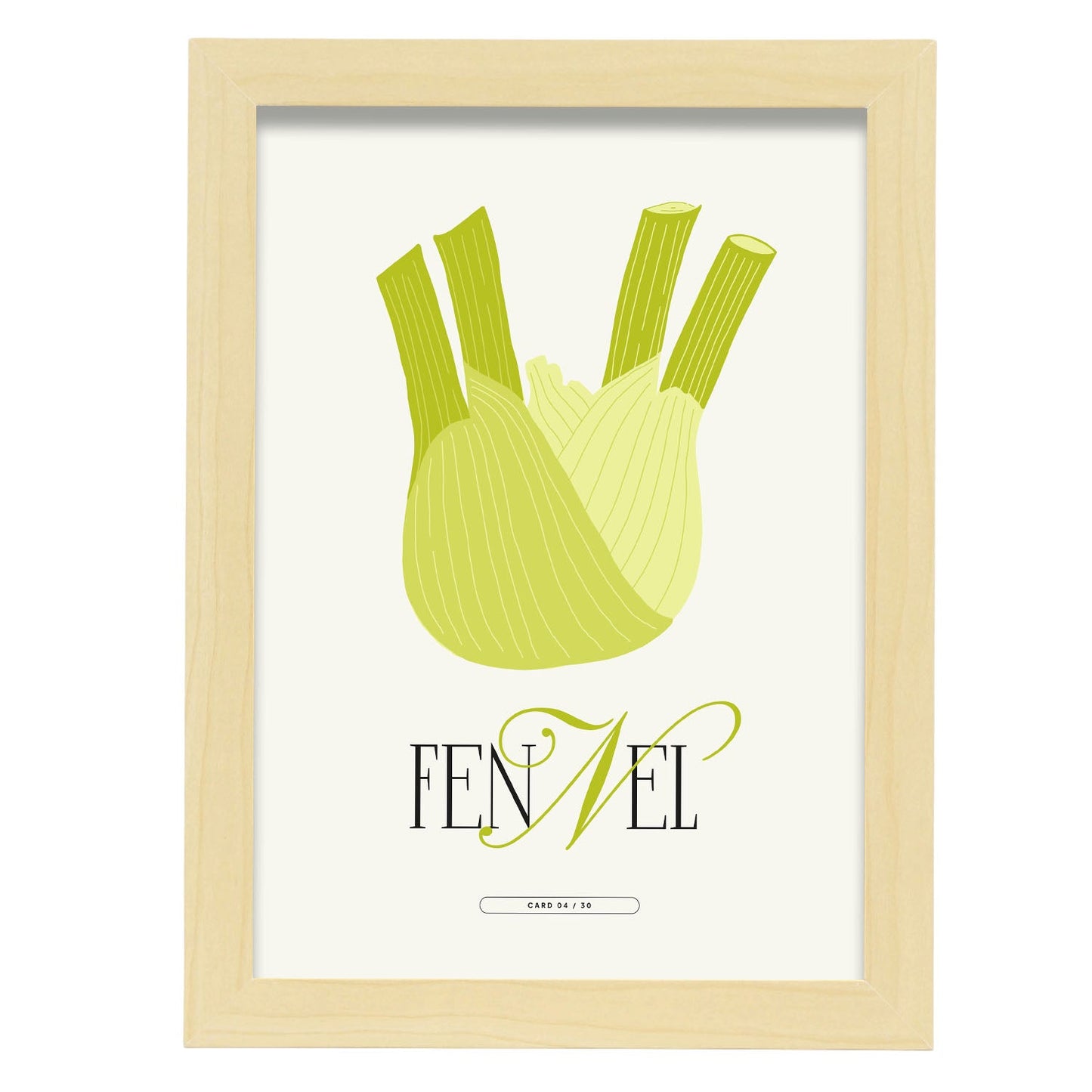 Fennel-Artwork-Nacnic-A4-Marco Madera clara-Nacnic Estudio SL