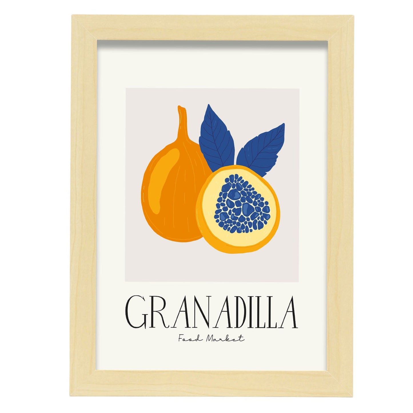Granadilia-Artwork-Nacnic-A4-Marco Madera clara-Nacnic Estudio SL