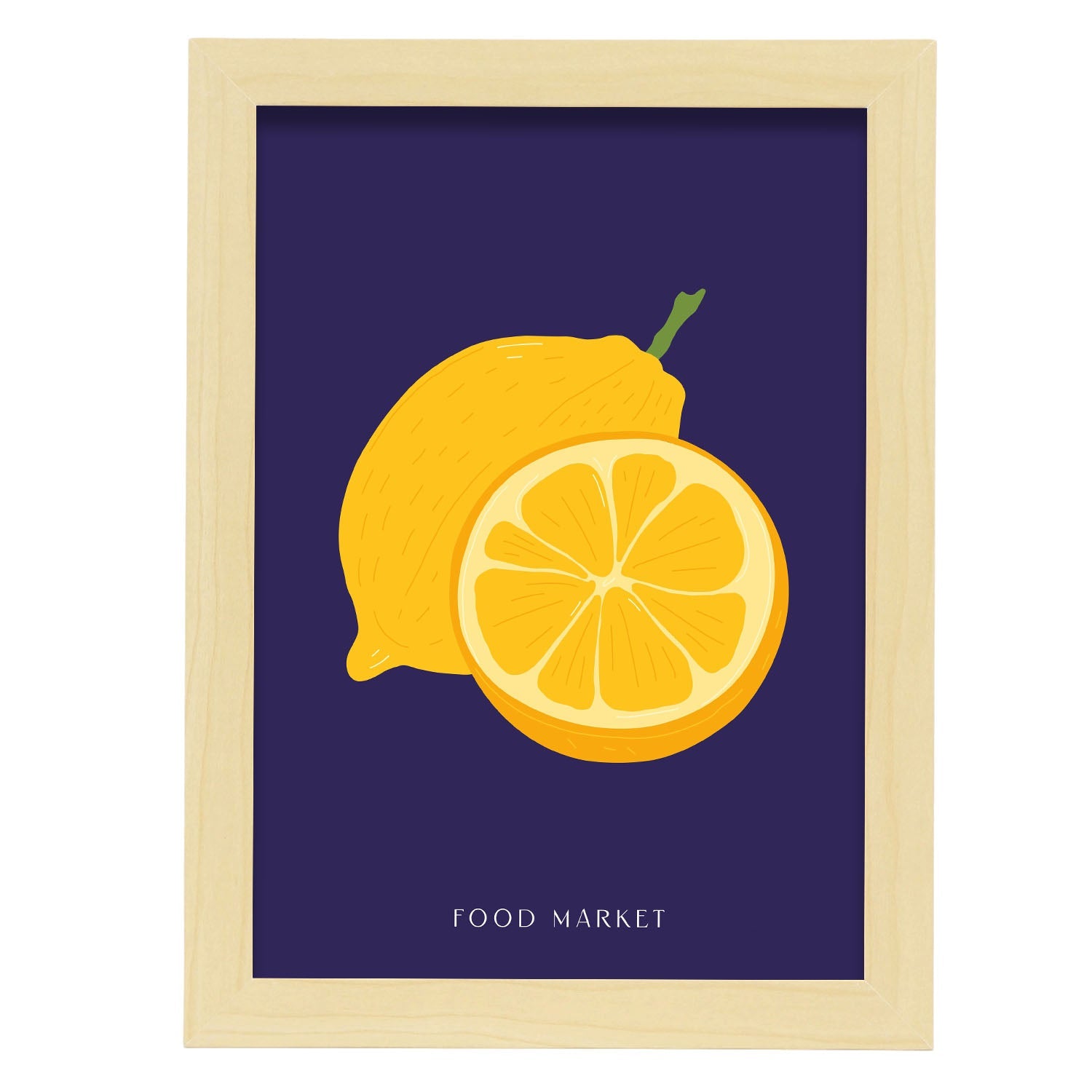 Lemon-Artwork-Nacnic-A4-Marco Madera clara-Nacnic Estudio SL