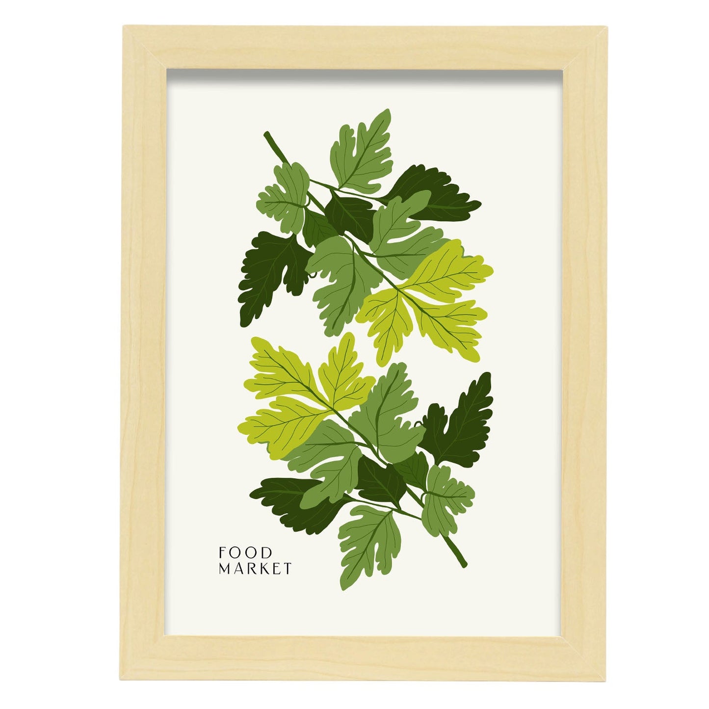 Parsley-Artwork-Nacnic-A4-Marco Madera clara-Nacnic Estudio SL