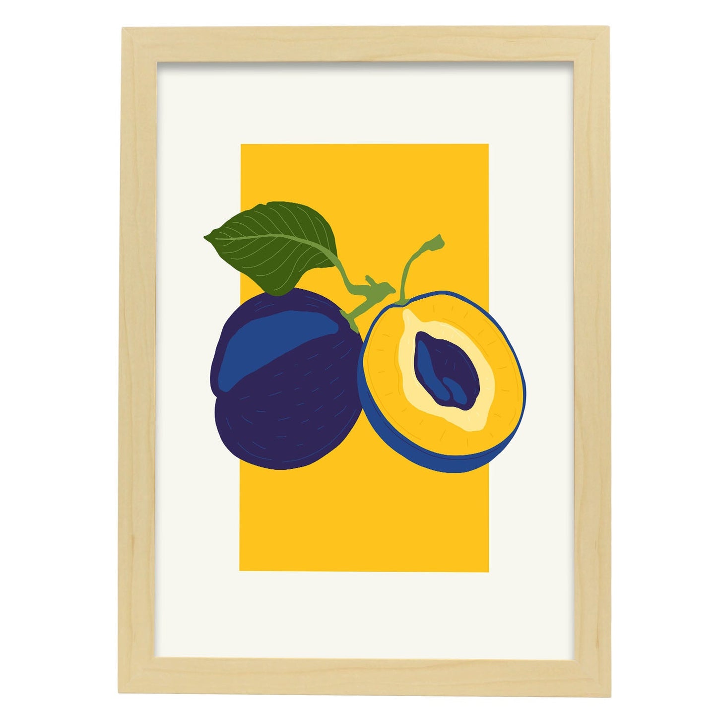 Plum-Artwork-Nacnic-A3-Marco Madera clara-Nacnic Estudio SL