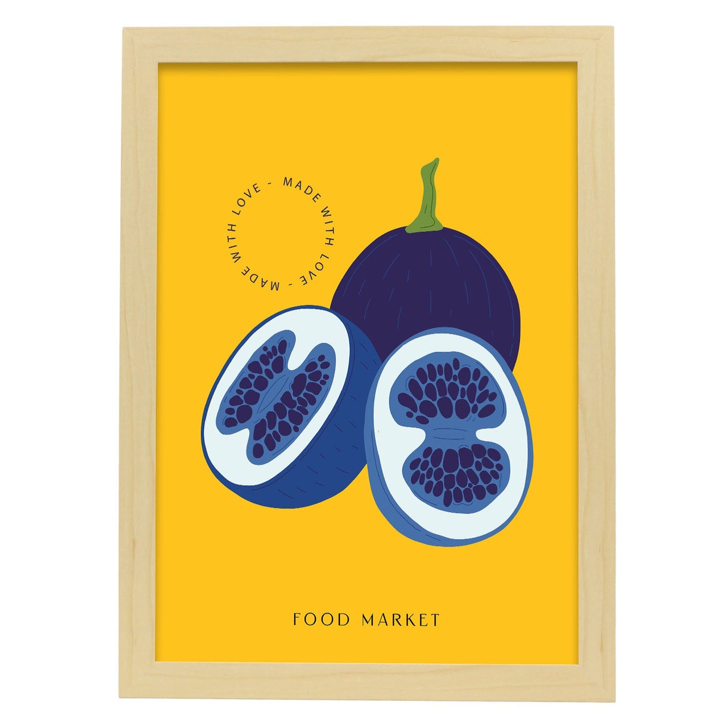 Ficus-Artwork-Nacnic-A3-Marco Madera clara-Nacnic Estudio SL