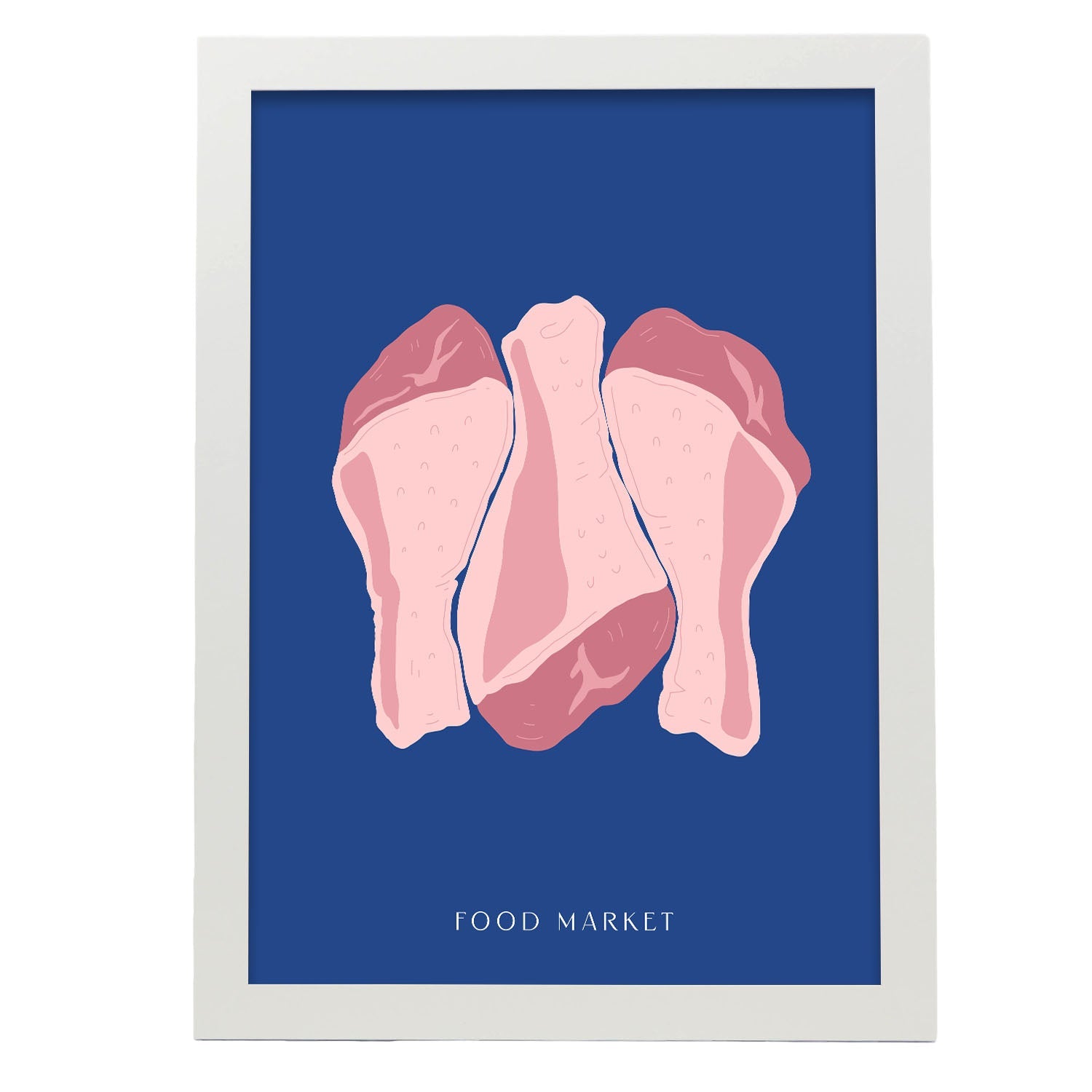 Raw Chicken Drumsticks-Artwork-Nacnic-A3-Marco Blanco-Nacnic Estudio SL