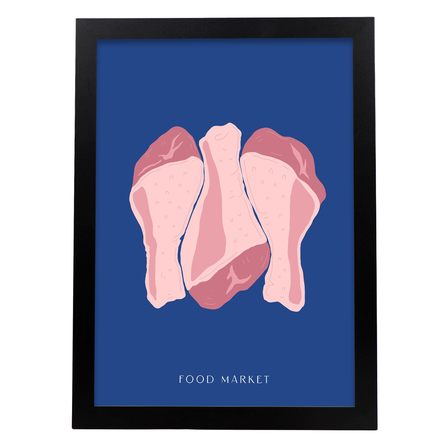 Raw Chicken Drumsticks-Artwork-Nacnic-A3-Sin marco-Nacnic Estudio SL