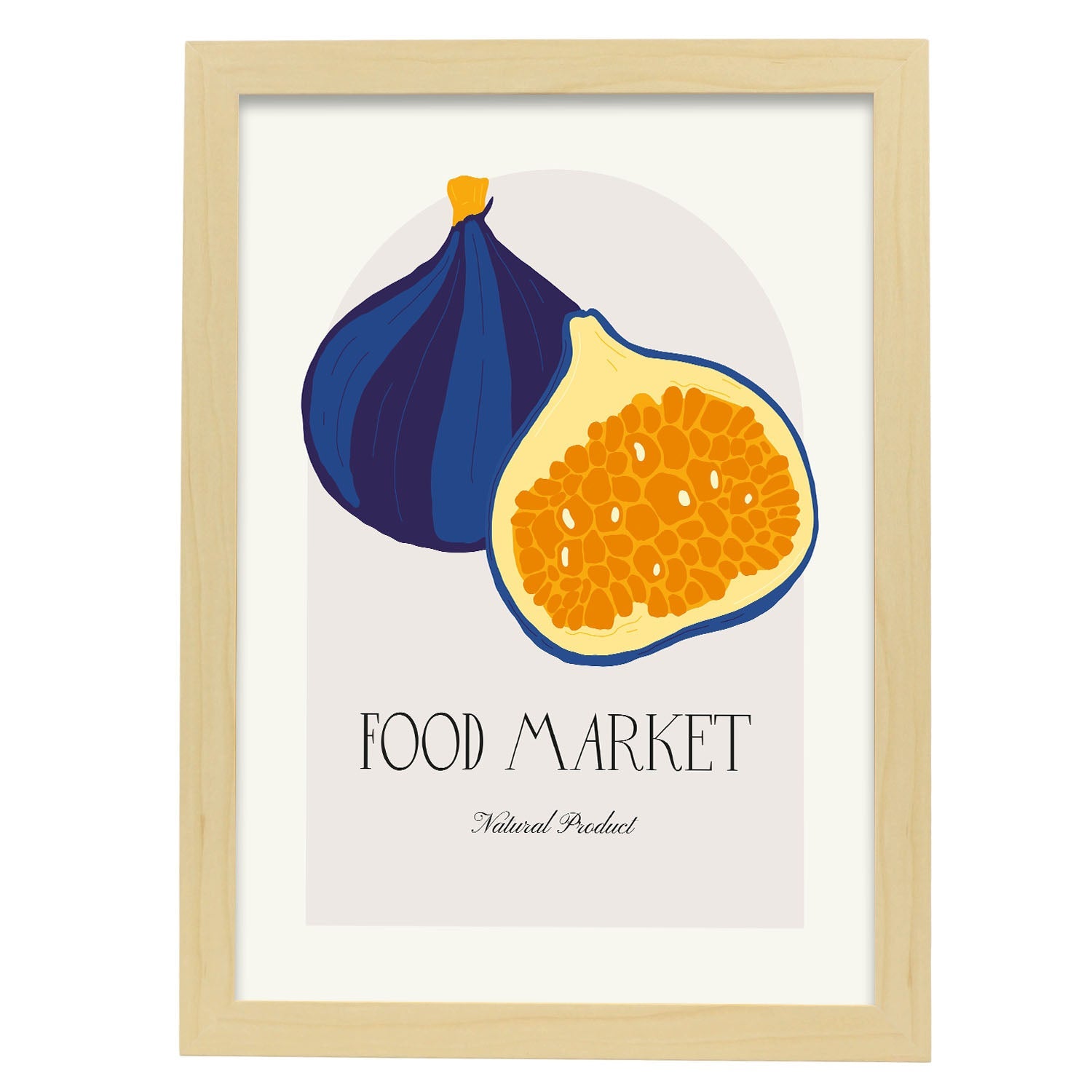 Passion Fruit-Artwork-Nacnic-A3-Marco Madera clara-Nacnic Estudio SL