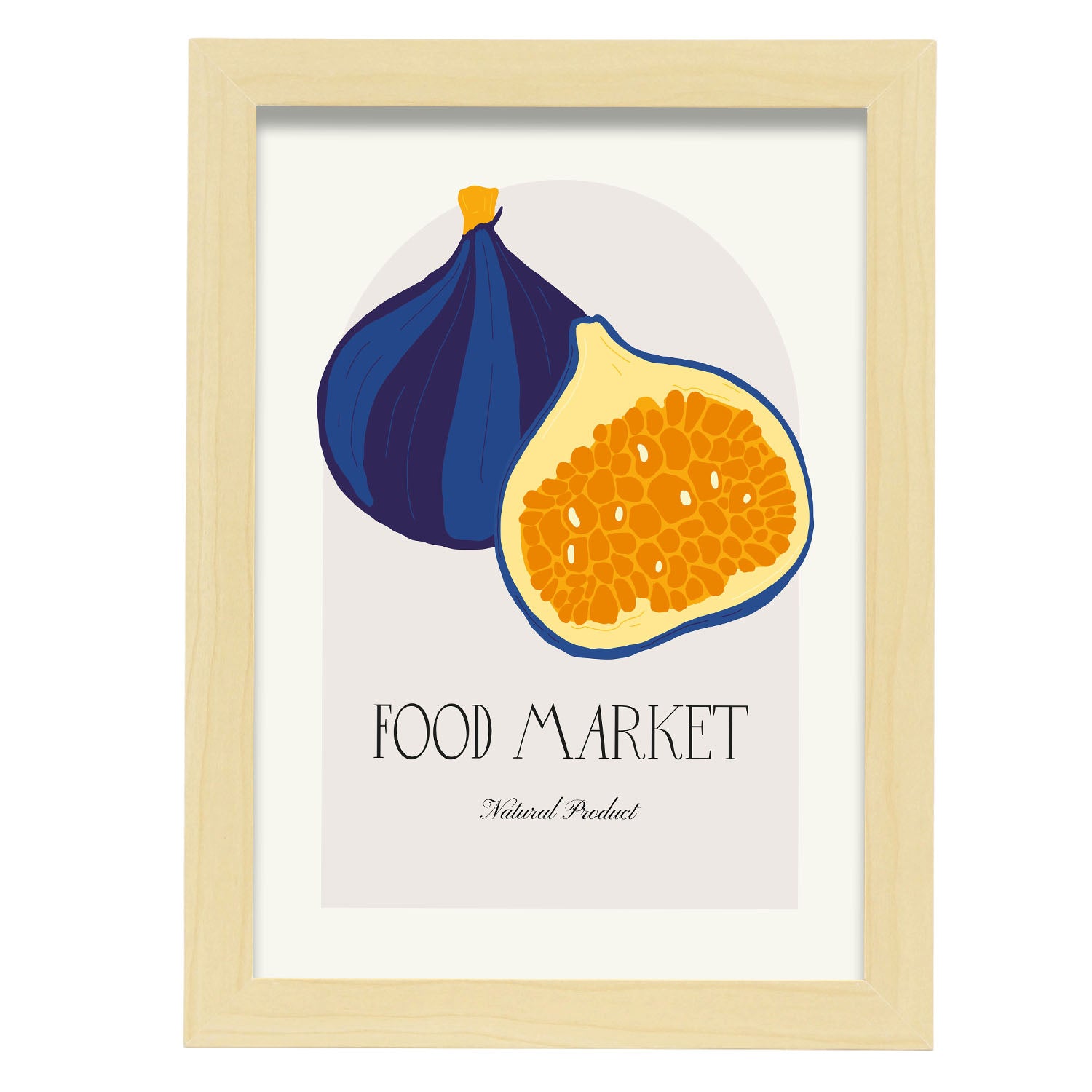 Passion Fruit-Artwork-Nacnic-A4-Marco Madera clara-Nacnic Estudio SL