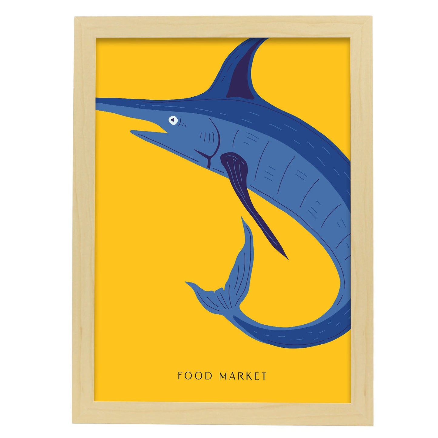 Sword Fish-Artwork-Nacnic-A3-Marco Madera clara-Nacnic Estudio SL