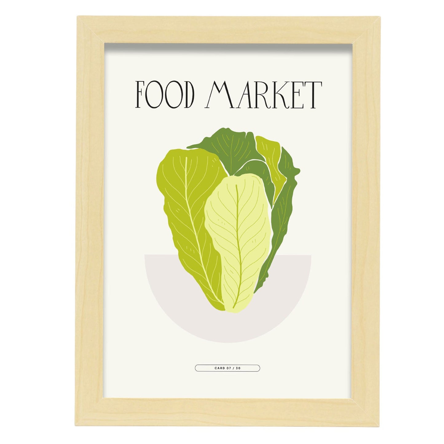 Lettuce-Artwork-Nacnic-A4-Marco Madera clara-Nacnic Estudio SL