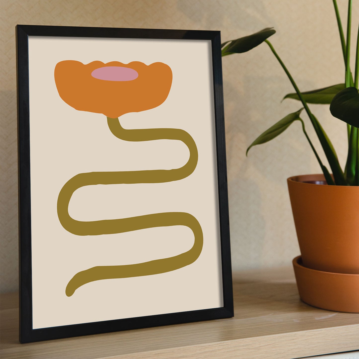 Nacnic Flor Lamina Inspirada en Matisse