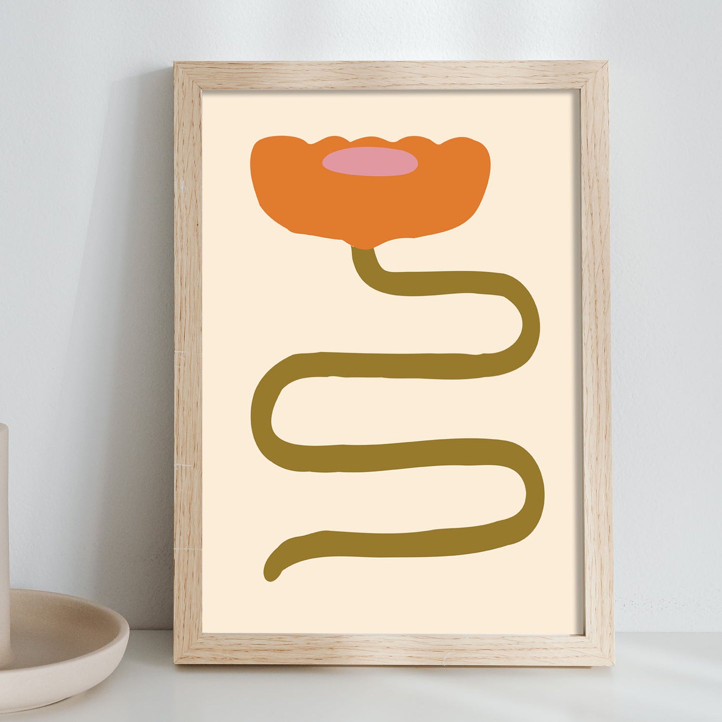 Nacnic Flor Lamina Inspirada en Matisse