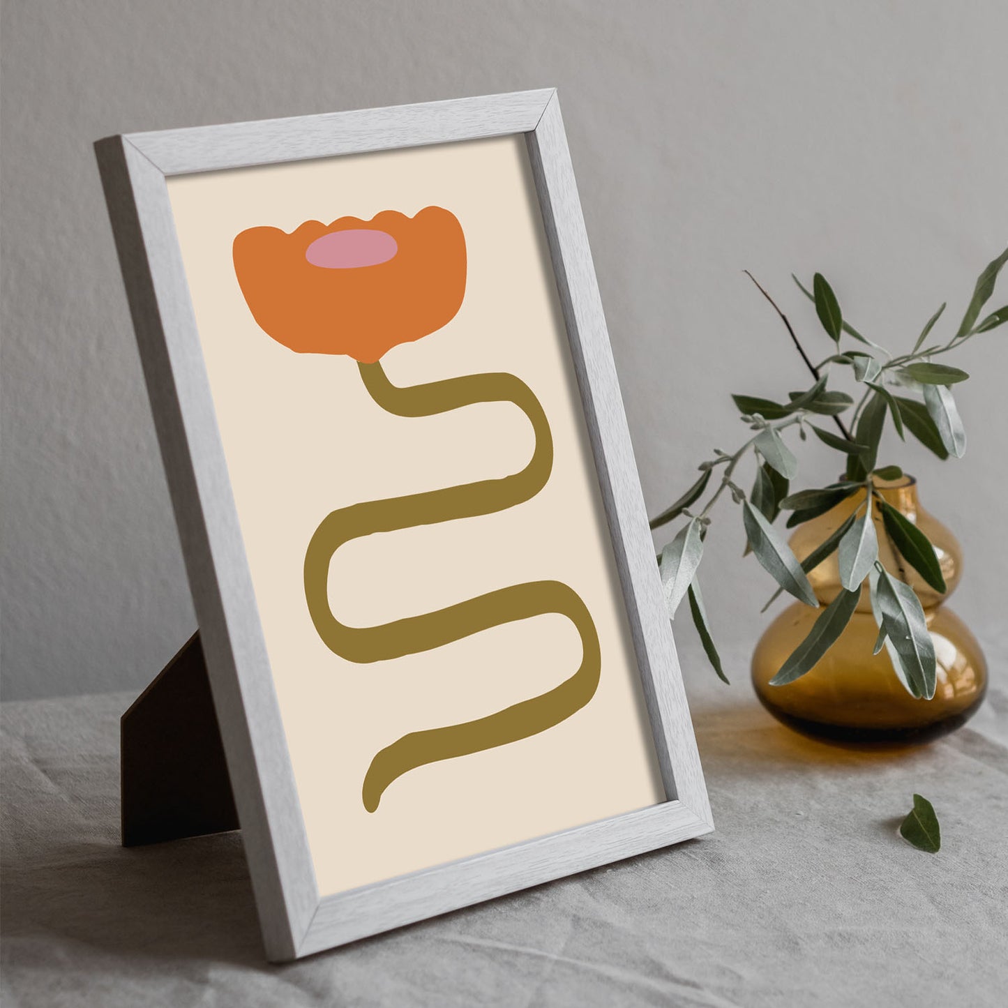 Nacnic Flor Lamina Inspirada en Matisse